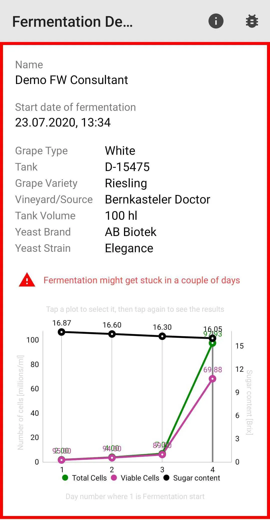 Oculyze FW Wine Yeast Counter | Indus Appstore | Screenshot