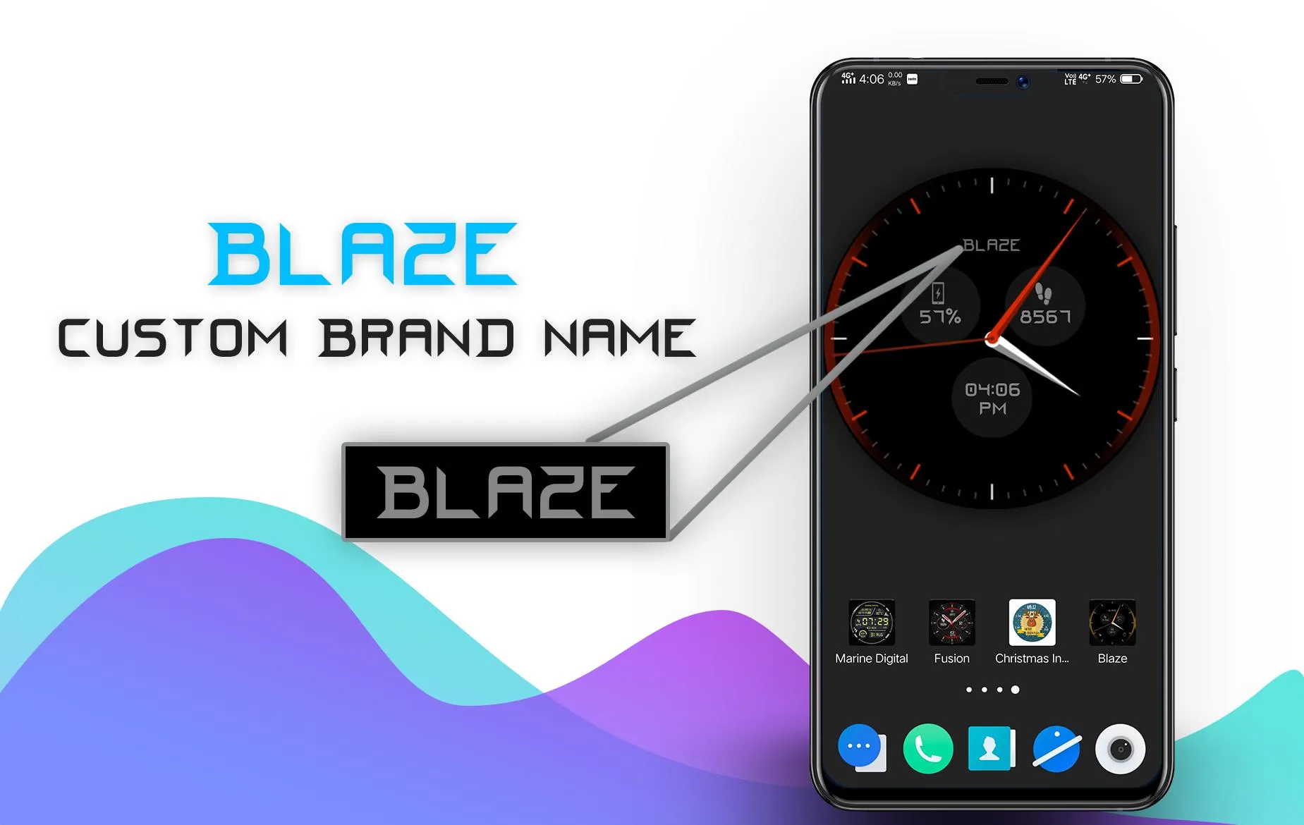 Blaze Clock Live Wallpaper | Indus Appstore | Screenshot