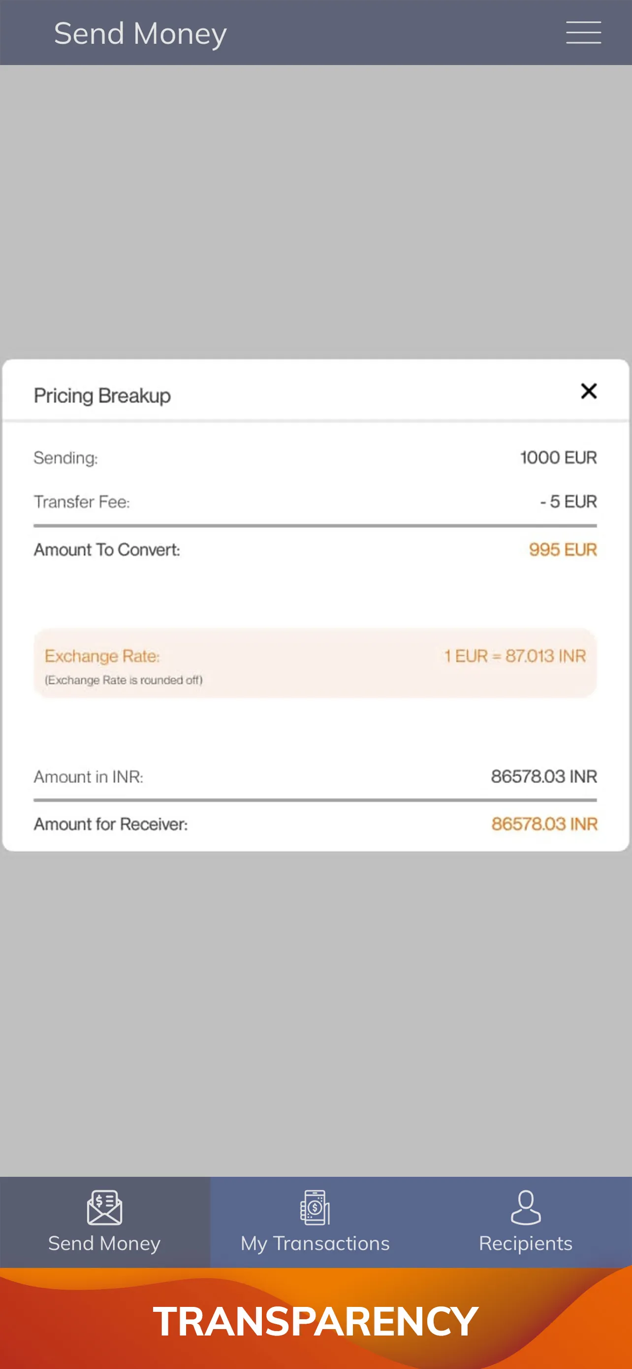 Money2India Europe | Indus Appstore | Screenshot