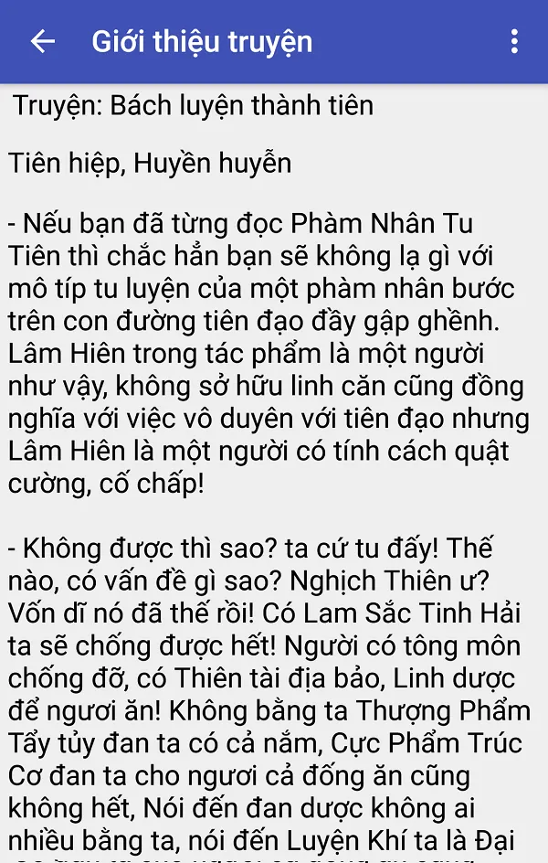 Truyen Bach luyen thanh tien | Indus Appstore | Screenshot