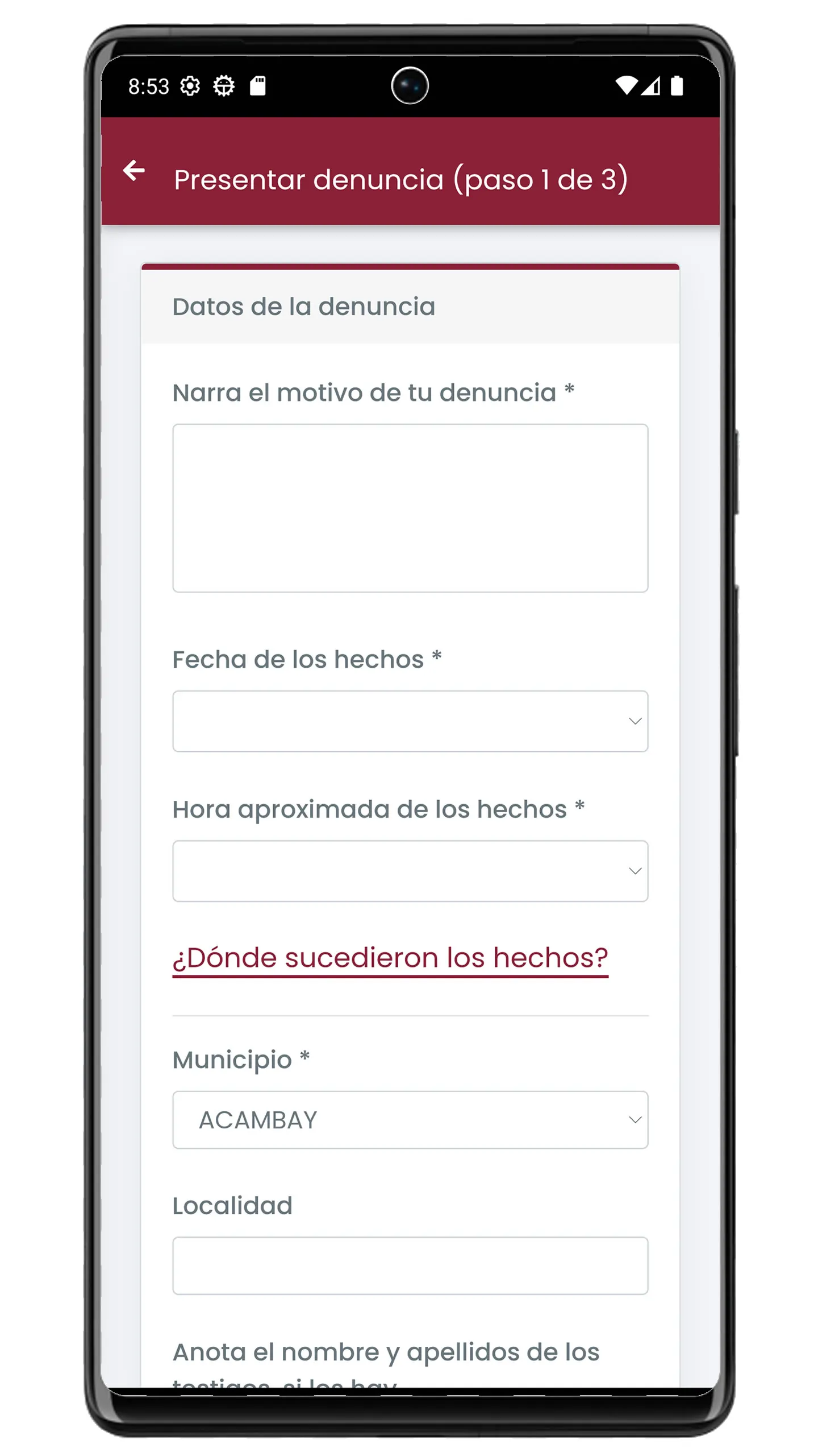 Denuncia EDOMEX | Indus Appstore | Screenshot