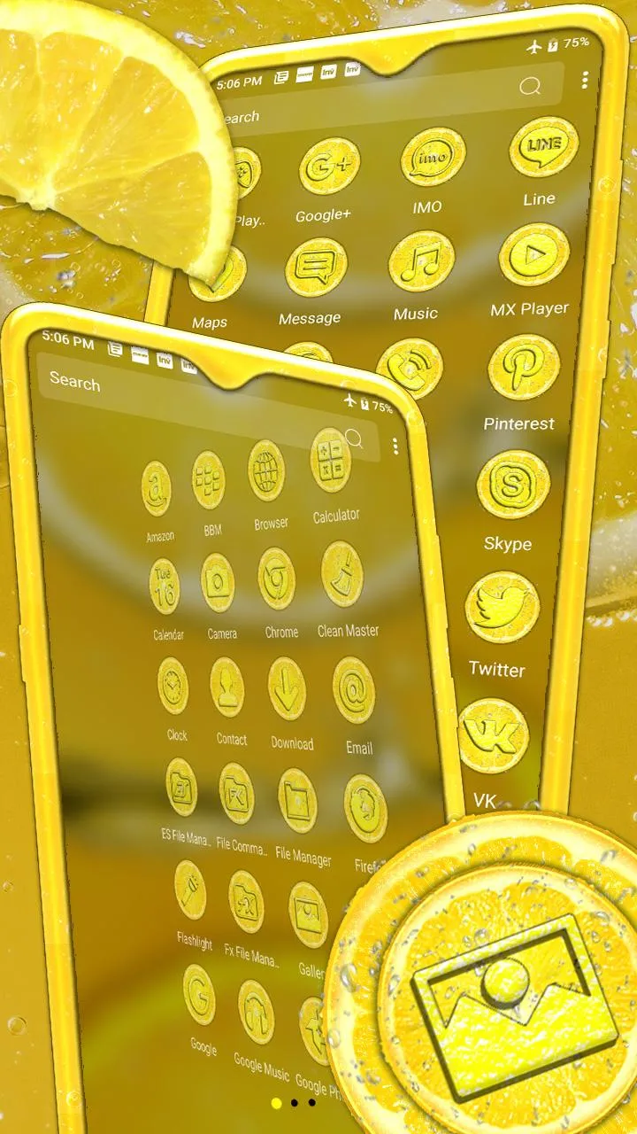 Yellow Lemon Theme Launcher | Indus Appstore | Screenshot