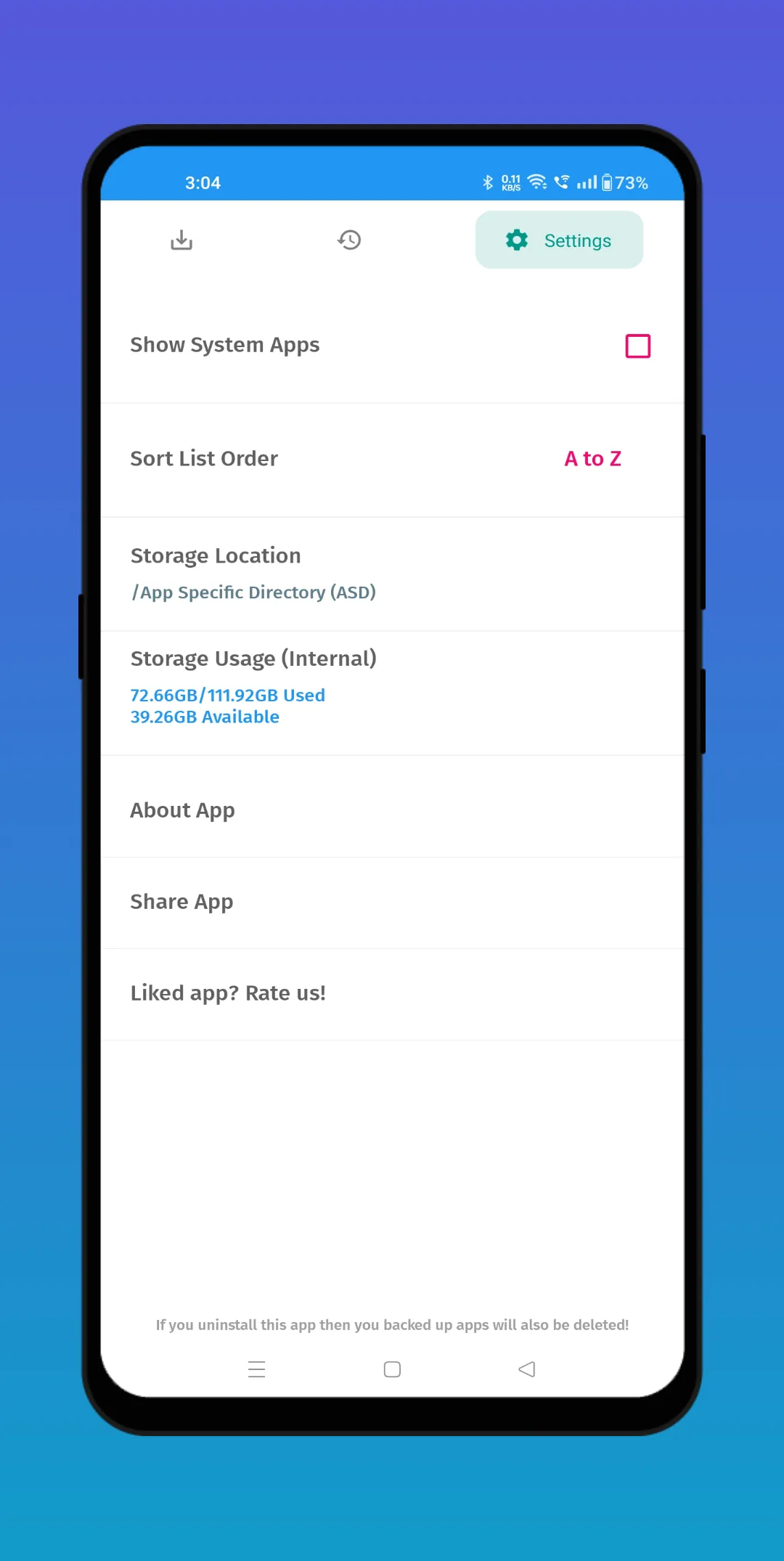 App Backup & Restore | Indus Appstore | Screenshot