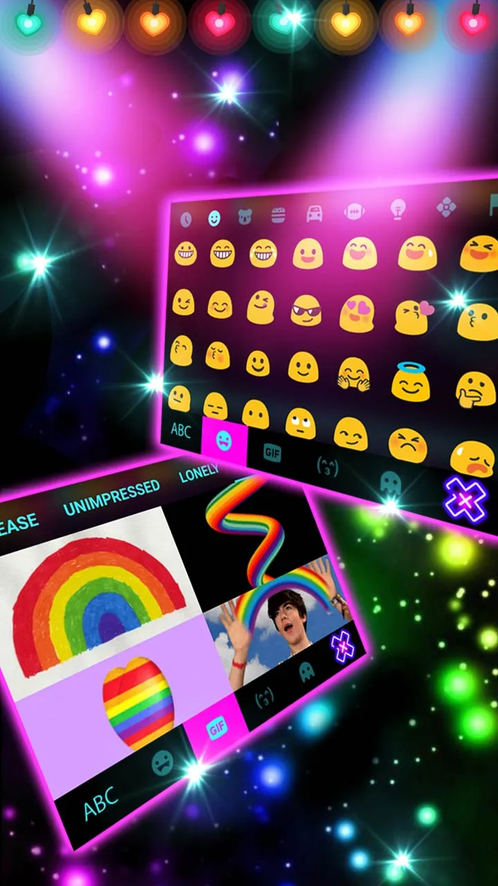 Neon Lights Love Keyboard Back | Indus Appstore | Screenshot