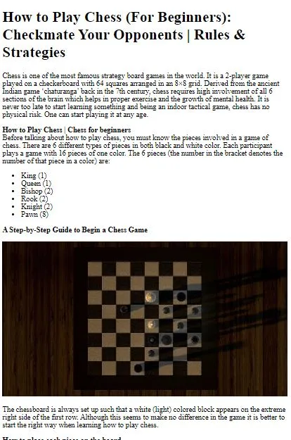 How to Play Chess | Indus Appstore | Screenshot