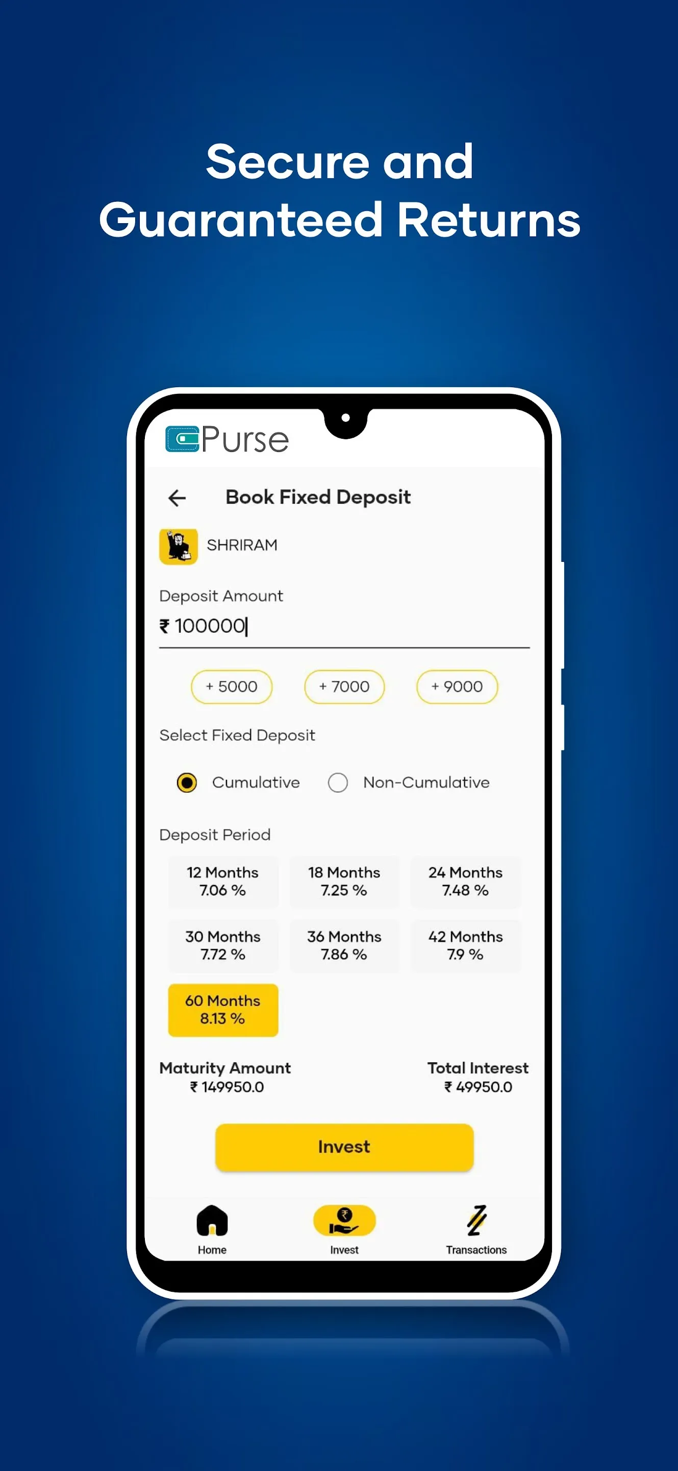 Purse: MF, FD, NPS & Insurance | Indus Appstore | Screenshot