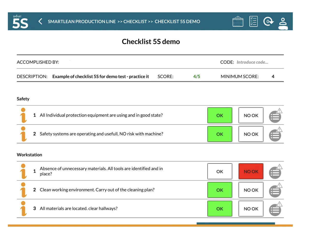 Smart 5S - Lean Manufacturing | Indus Appstore | Screenshot