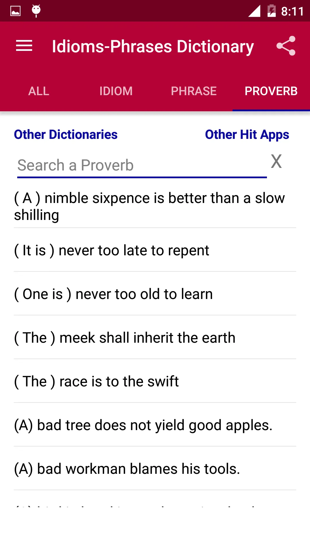 Offline Idioms & Phrases Dicti | Indus Appstore | Screenshot