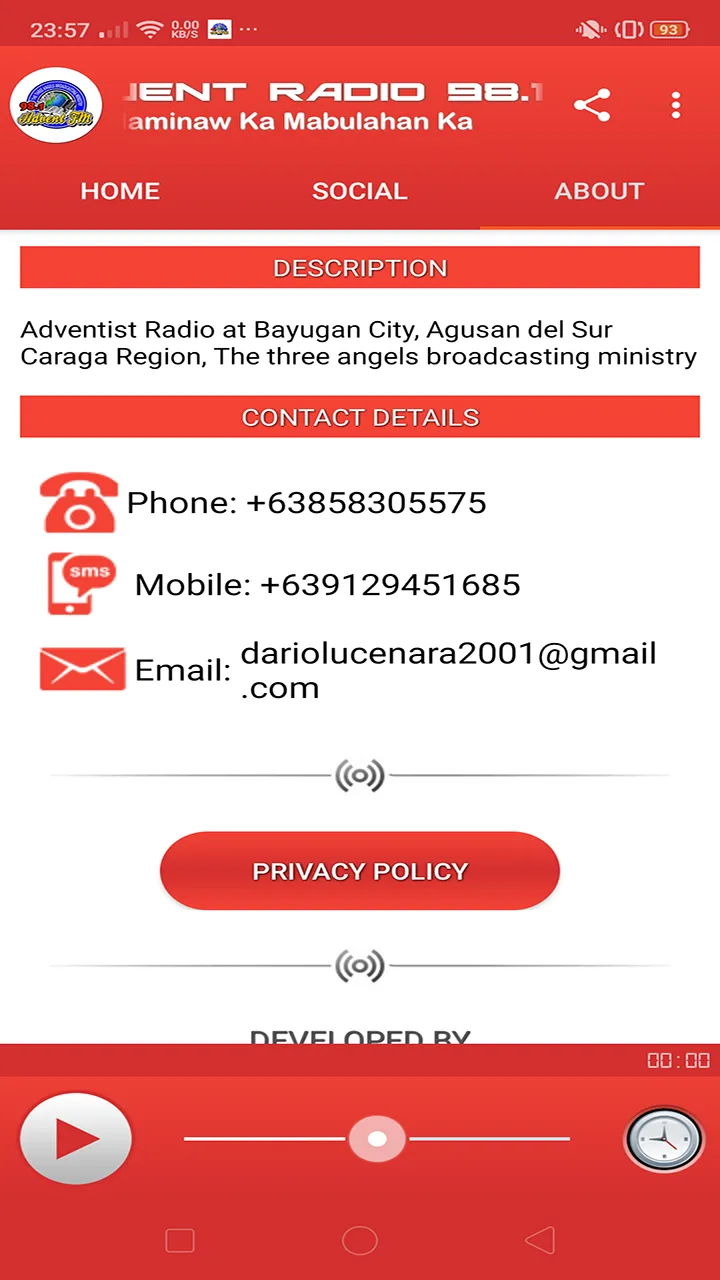 Advent Radio 98.1 Bayugan | Indus Appstore | Screenshot