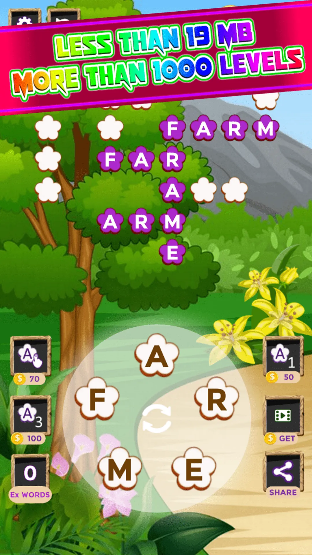 Flower crossword puzzle games | Indus Appstore | Screenshot