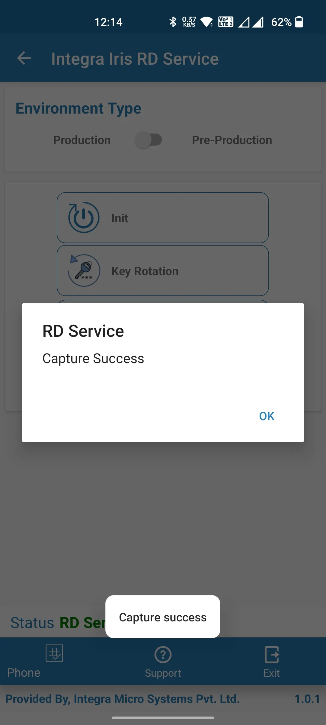 Integra Iris RD Service | Indus Appstore | Screenshot