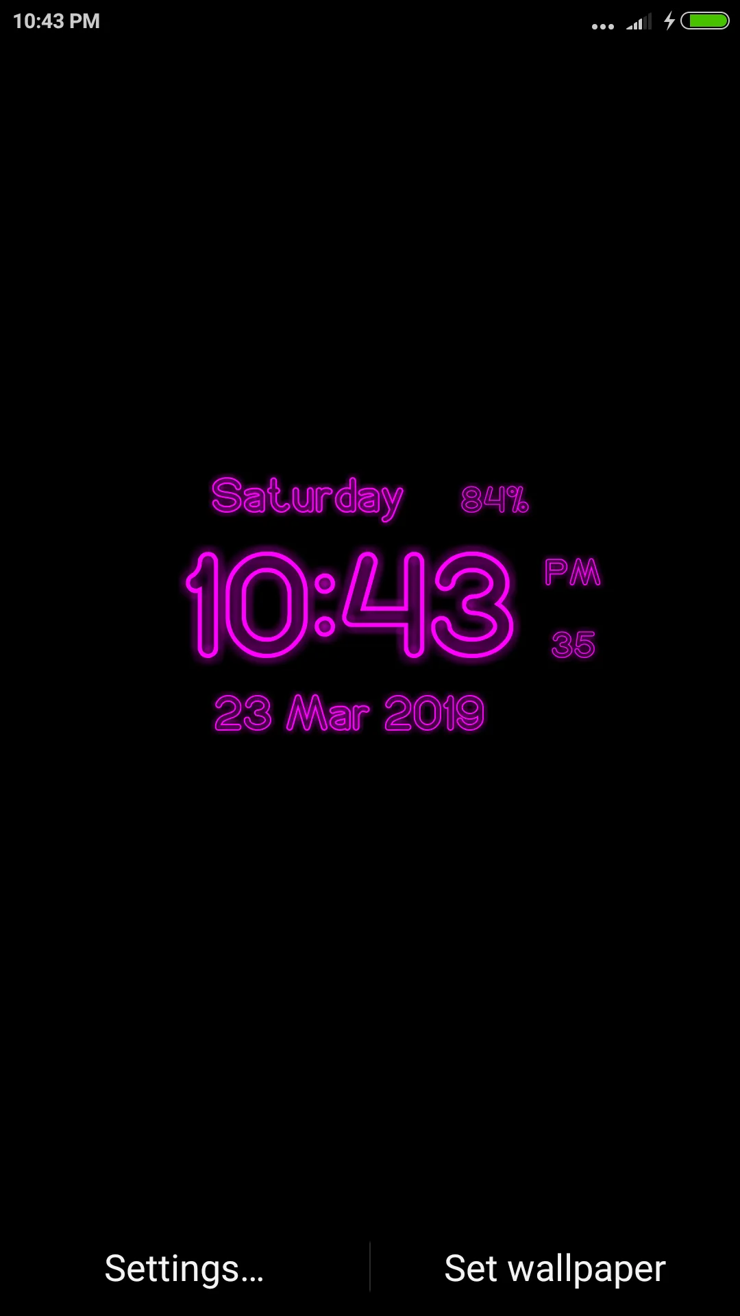 Neon Digital Clock Live WP | Indus Appstore | Screenshot