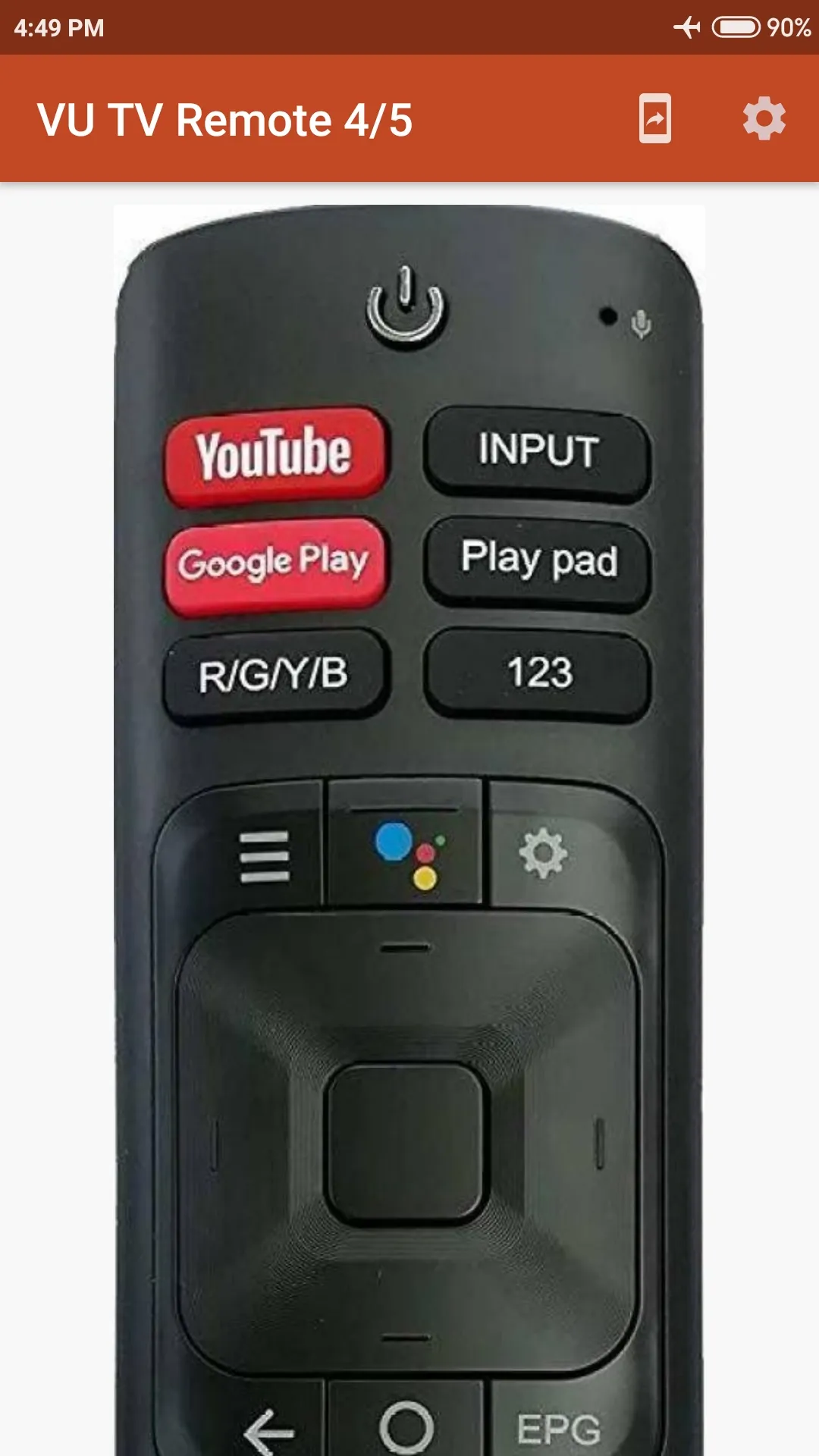 VU TV Remote IR | Indus Appstore | Screenshot