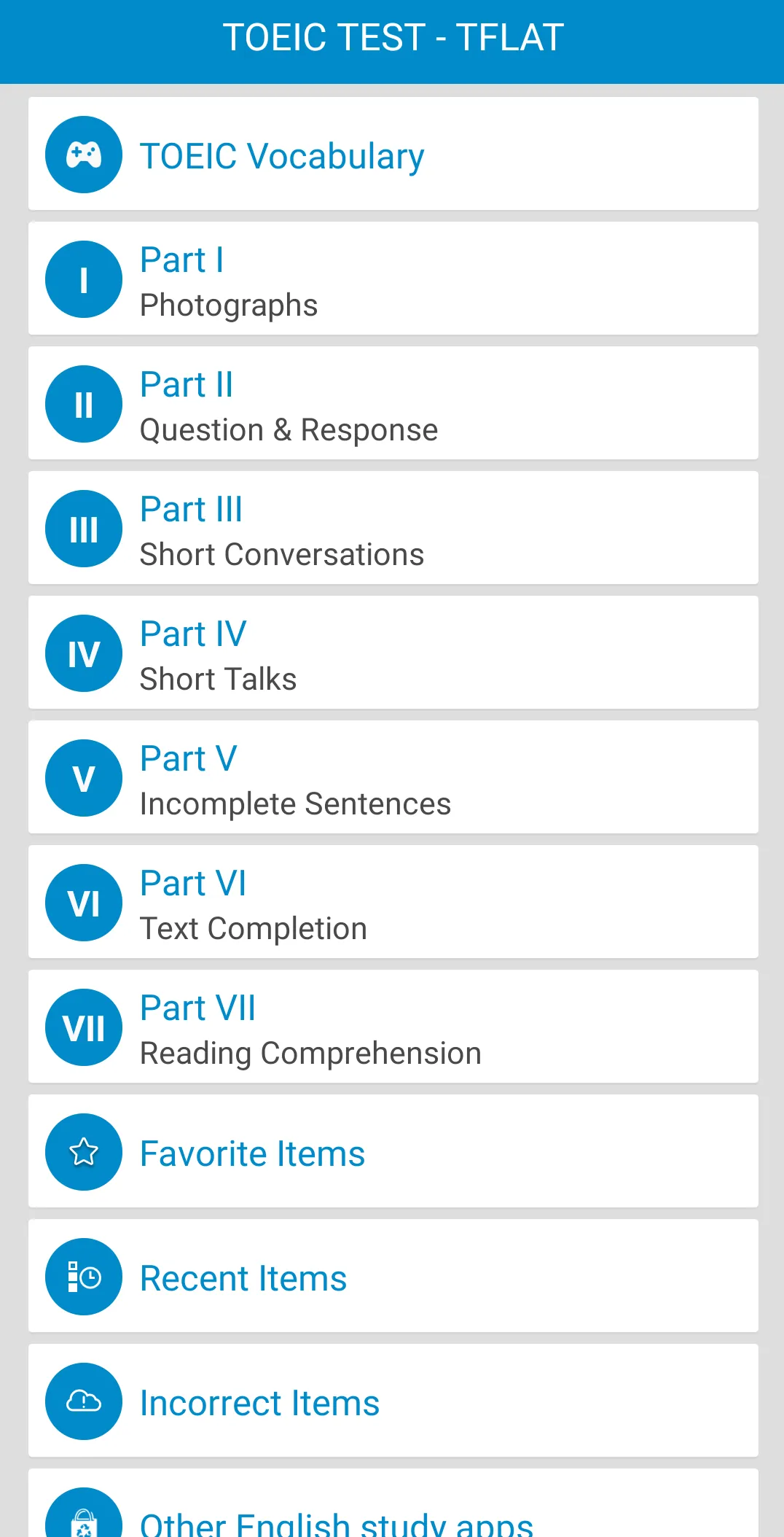 TOEIC Test Practice TFlat | Indus Appstore | Screenshot