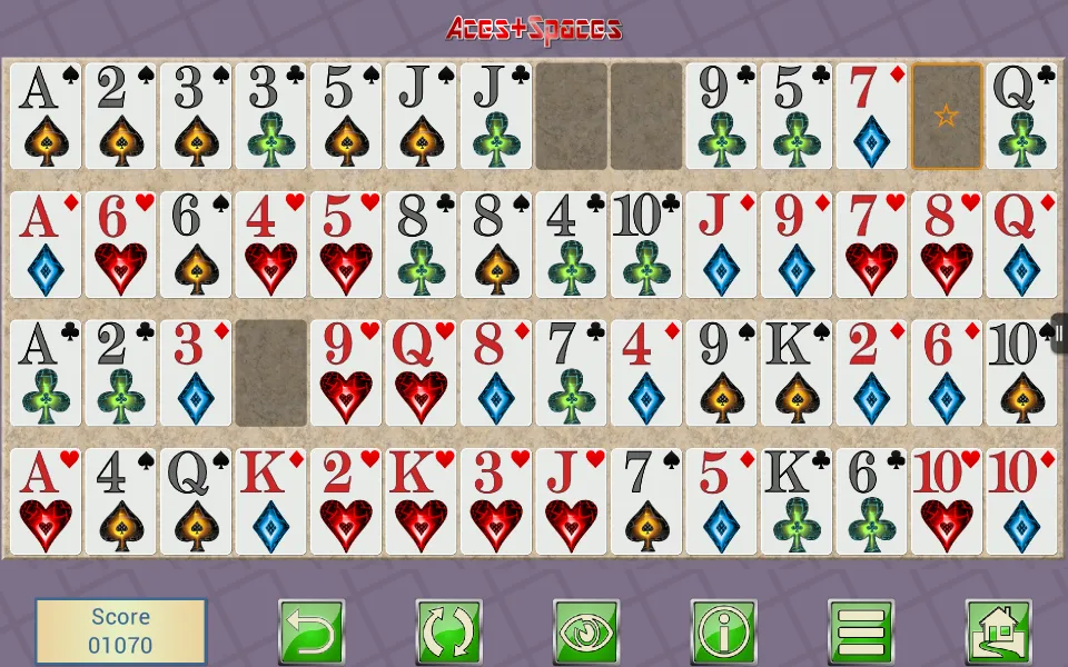 Aces + Spaces, card solitaire | Indus Appstore | Screenshot