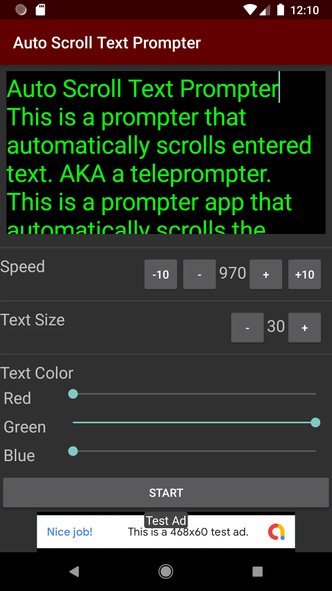 Auto Scroll Text Prompter | Indus Appstore | Screenshot