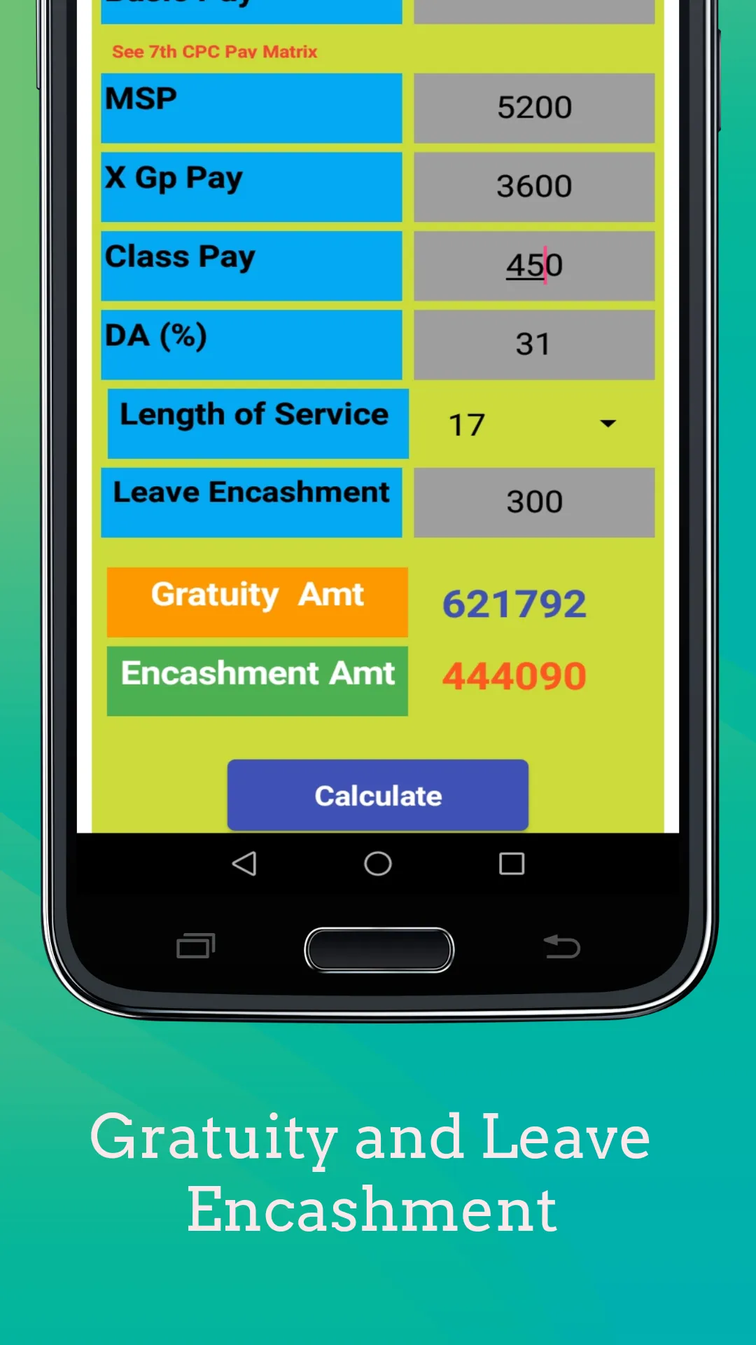 Defence Pension Calculator | Indus Appstore | Screenshot