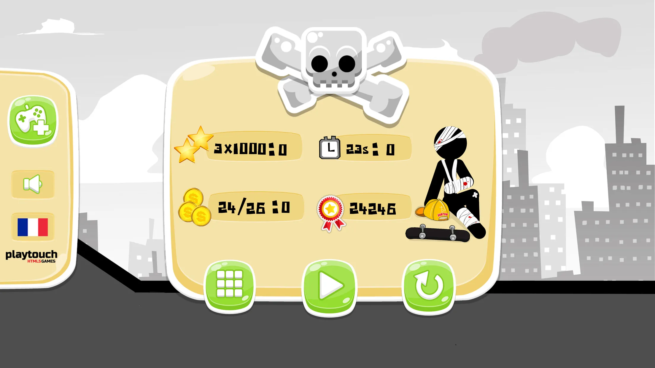 Stickman Skate : 360 Epic City | Indus Appstore | Screenshot