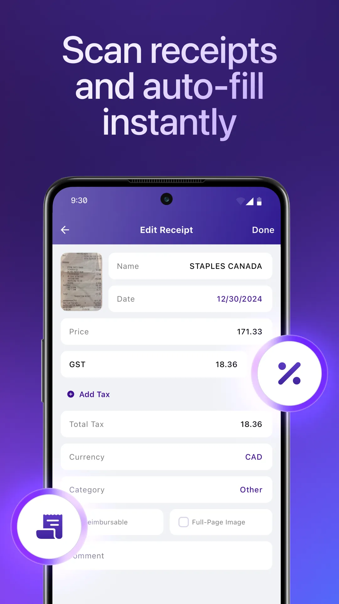 Smart Receipts: Expenses Scan | Indus Appstore | Screenshot