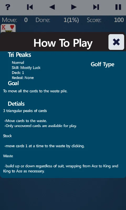 TriPeaks Solitaire | Indus Appstore | Screenshot