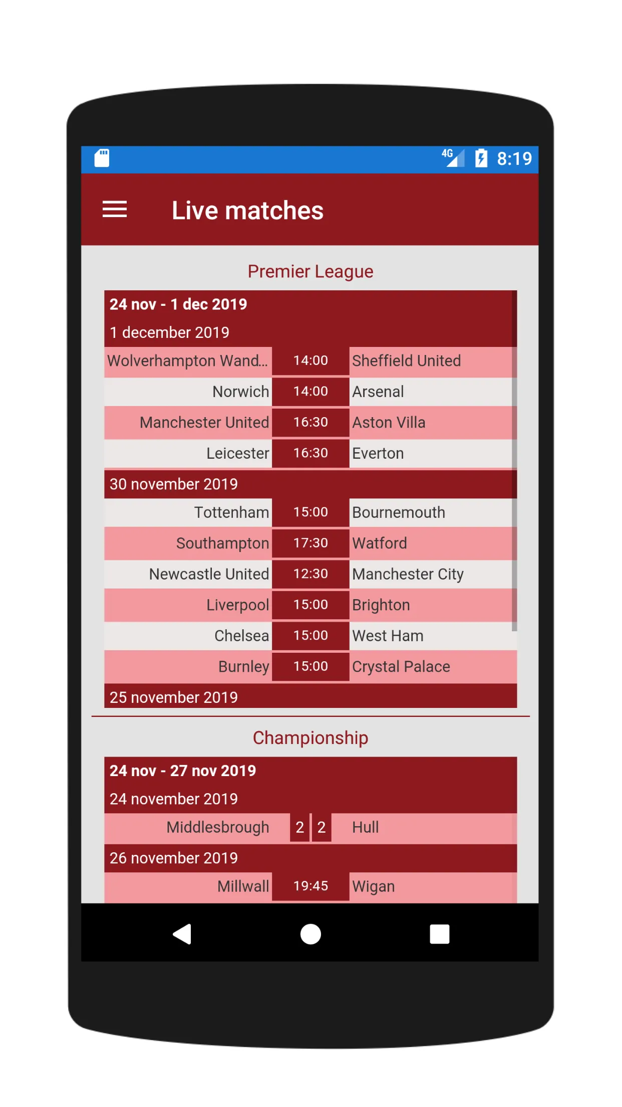 English Soccer live | Indus Appstore | Screenshot