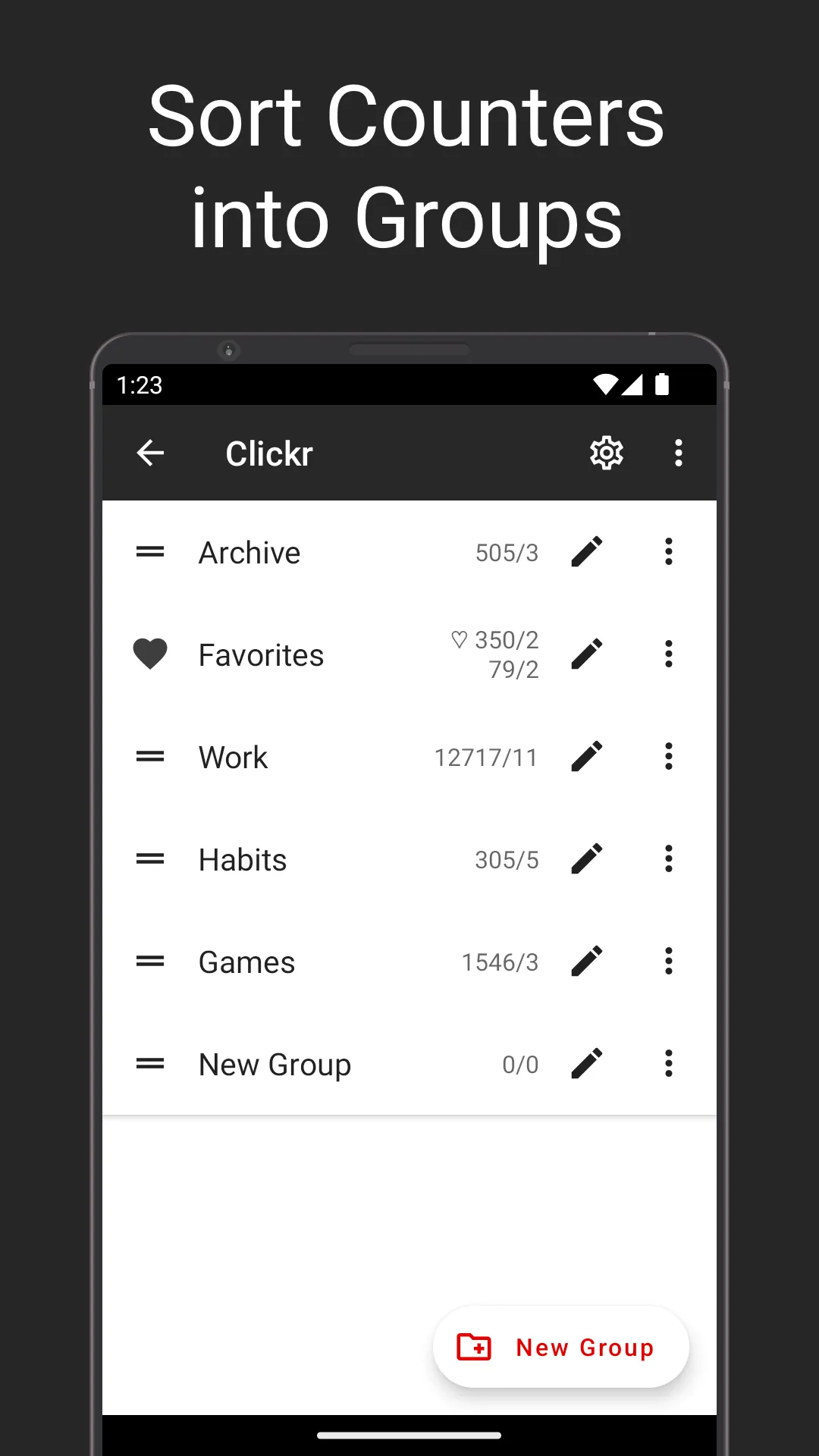 Clickr: Counter with Timestamp | Indus Appstore | Screenshot