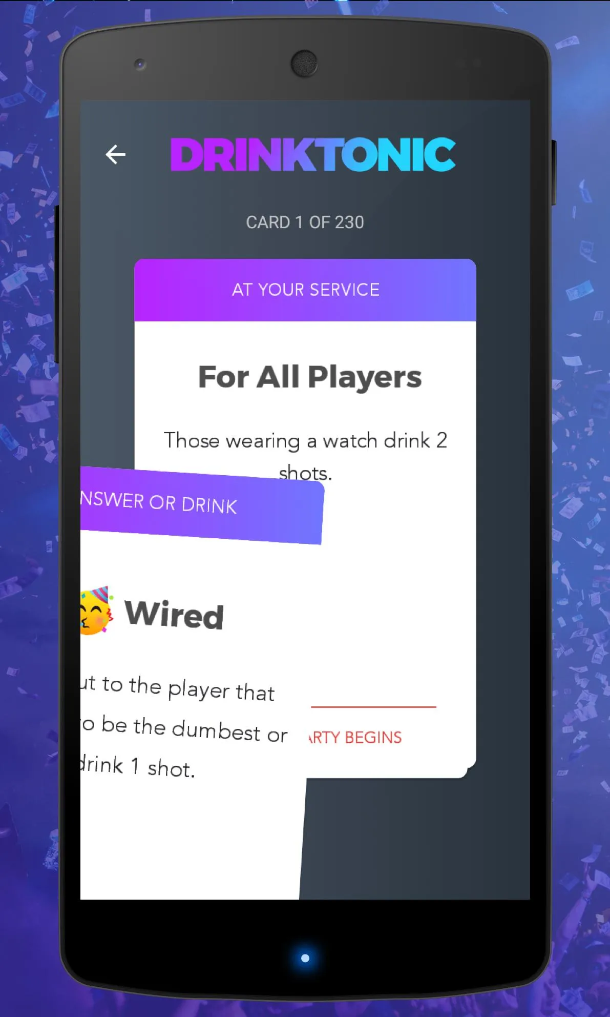 Drinktonic - Drinking Game | Indus Appstore | Screenshot