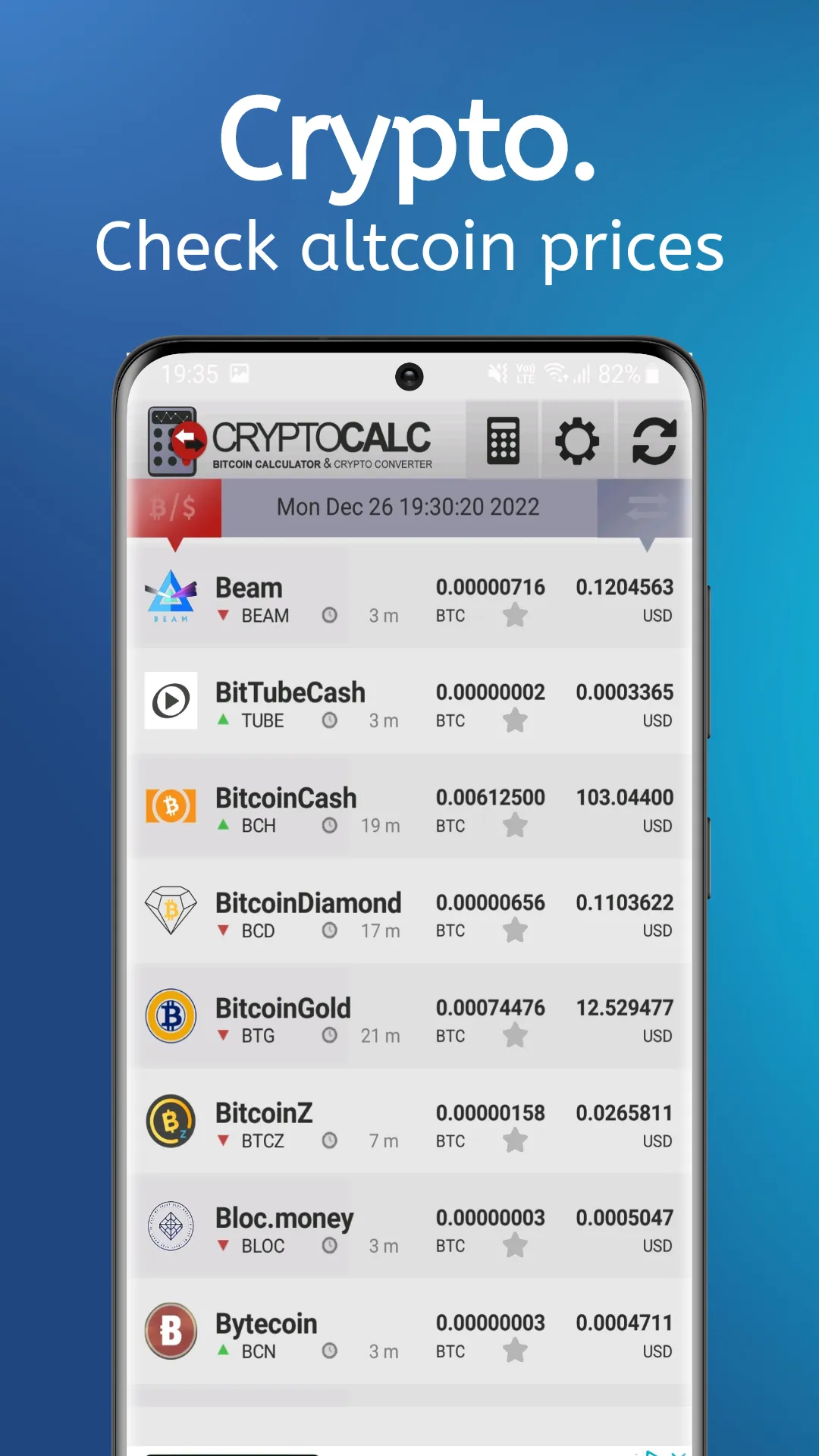 Bitcoin & Crypto Calculator | Indus Appstore | Screenshot