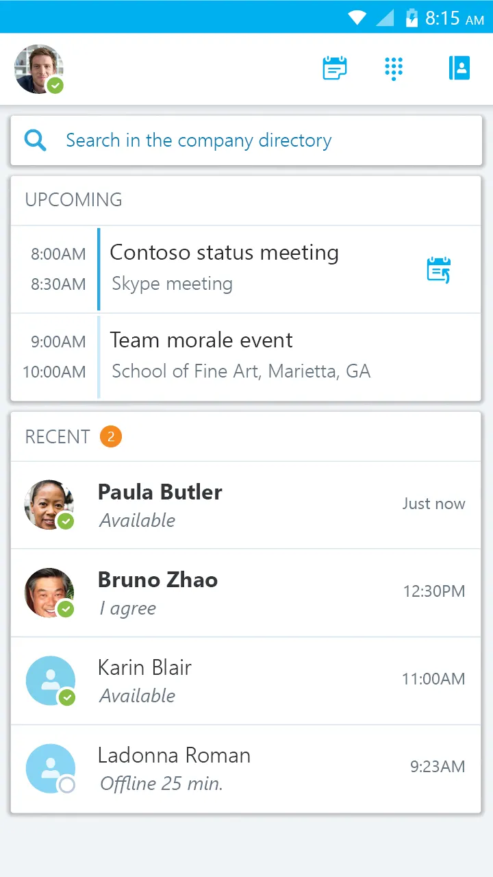 Skype for Business for Android | Indus Appstore | Screenshot