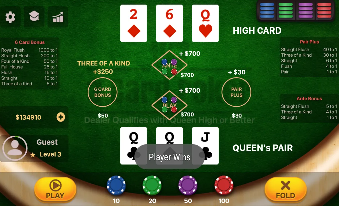 Three Card Poker | Indus Appstore | Screenshot