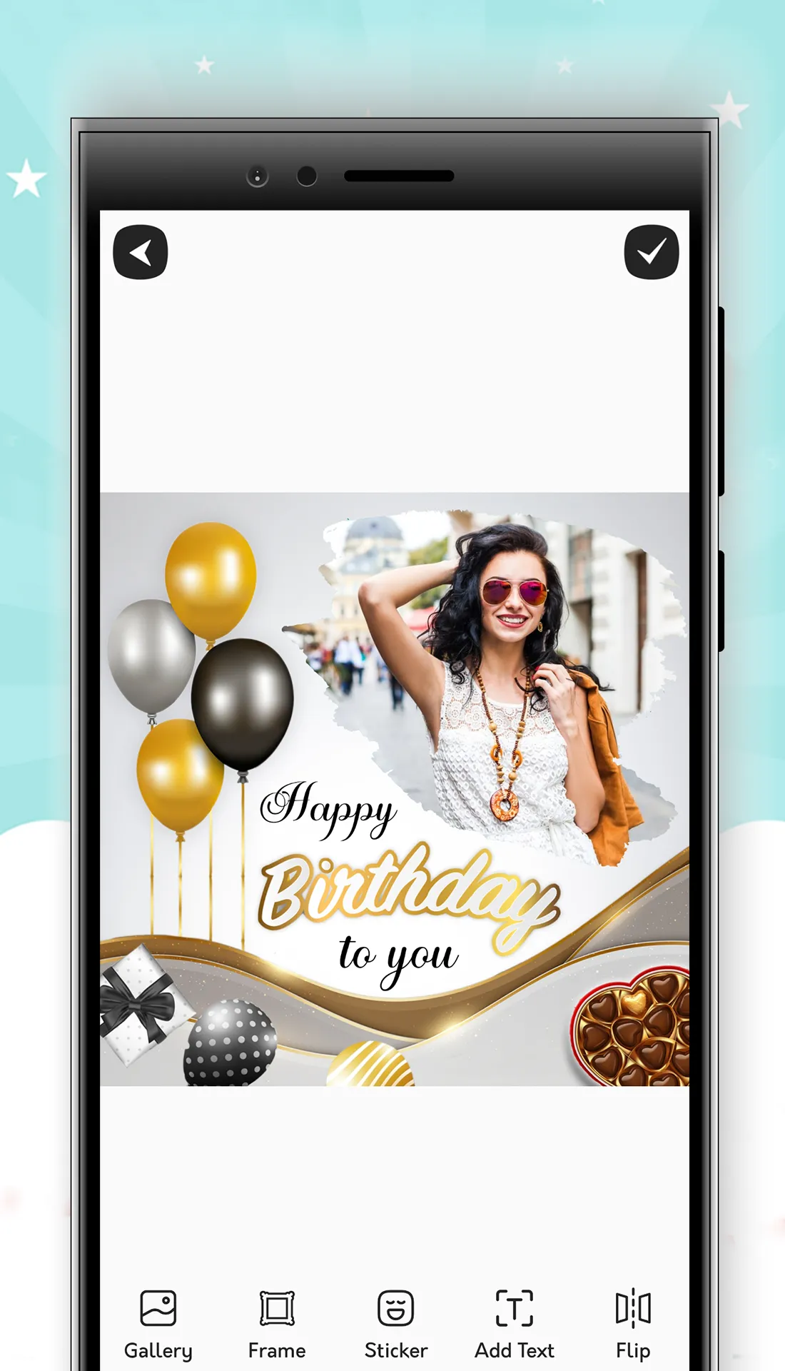 Birthday Cake Photo Frame | Indus Appstore | Screenshot