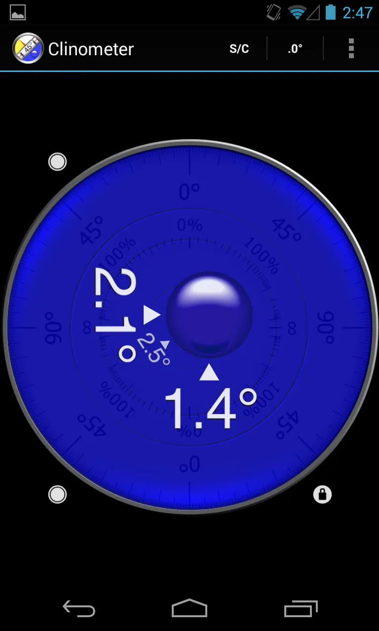 Clinometer  +  bubble level | Indus Appstore | Screenshot