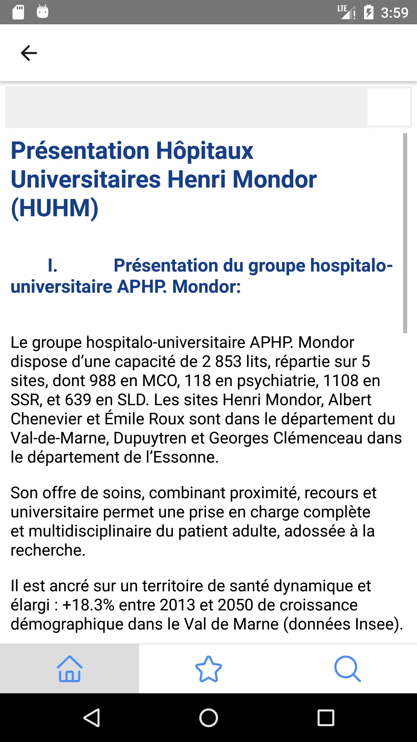 GHU Mondor Livret internes | Indus Appstore | Screenshot