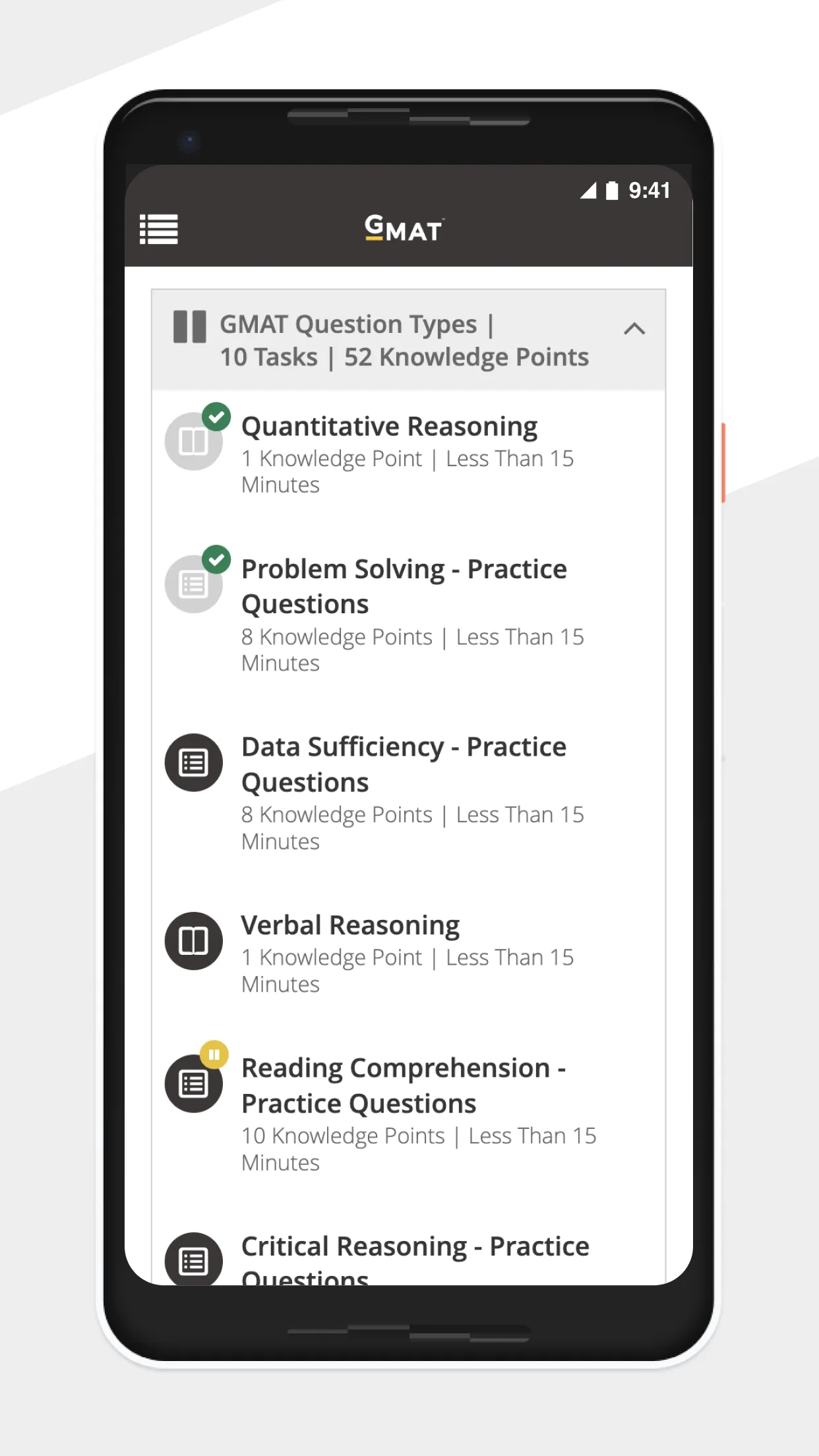 GMAT Official Practice | Indus Appstore | Screenshot