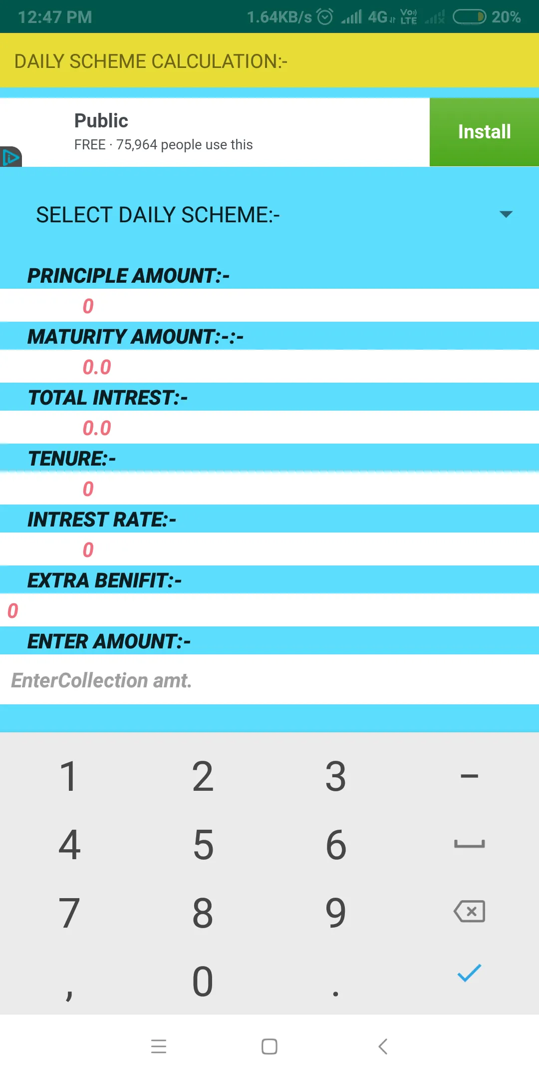 sahara india Scheme calculator | Indus Appstore | Screenshot