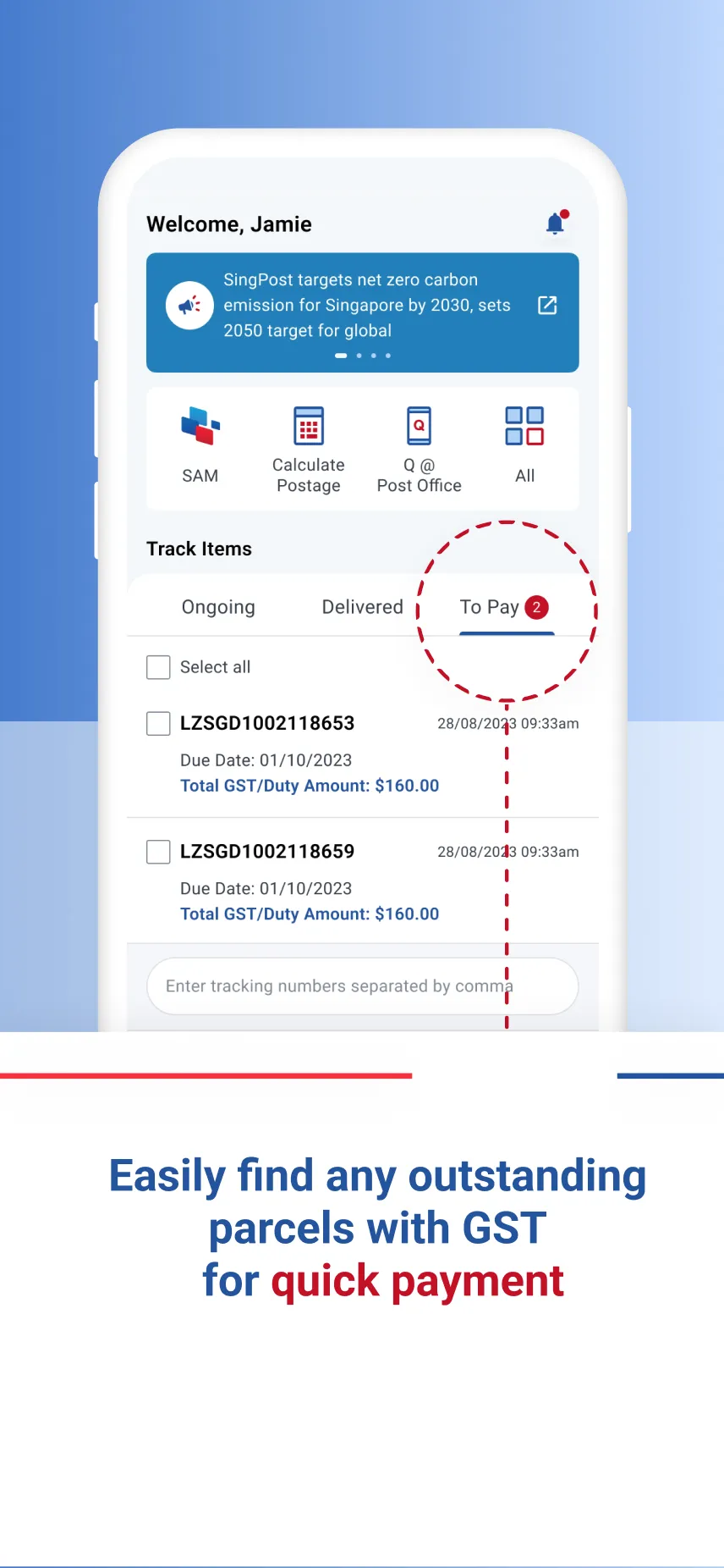 SingPost Mobile App | Indus Appstore | Screenshot