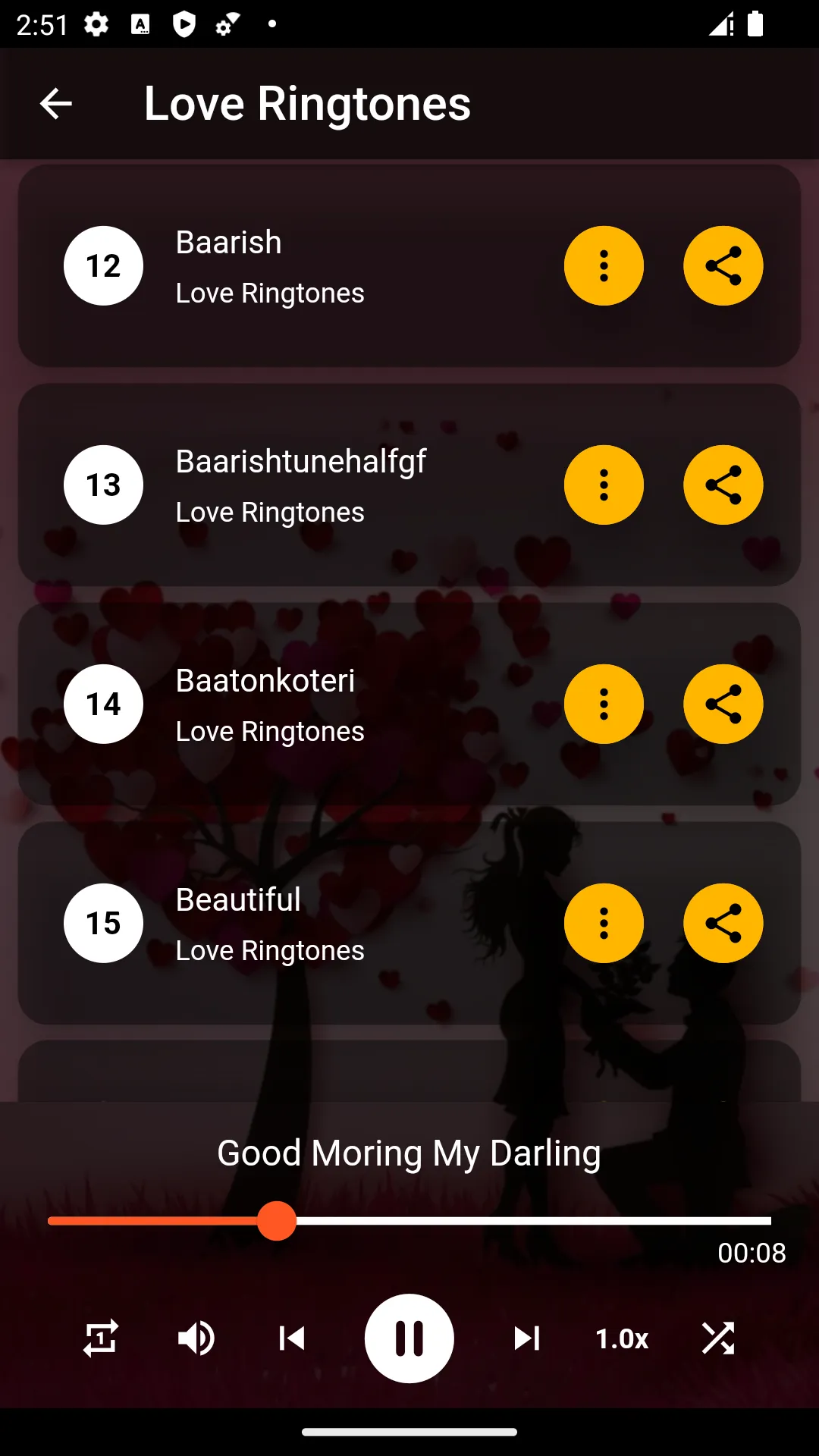 Love Ringtones | Indus Appstore | Screenshot