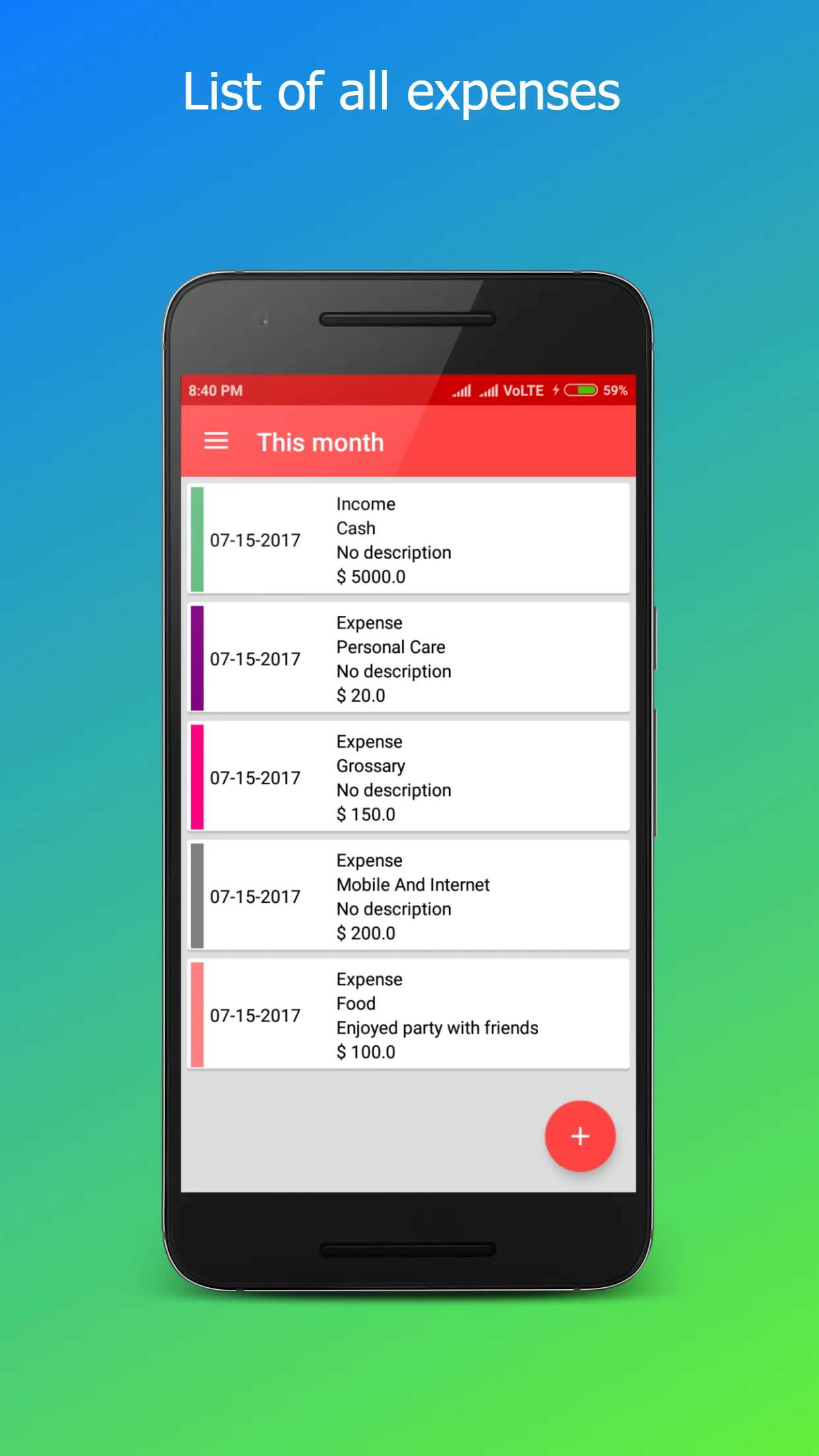 Budget Tracker with Notes | Indus Appstore | Screenshot