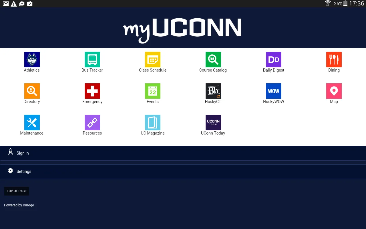 myUConn | Indus Appstore | Screenshot