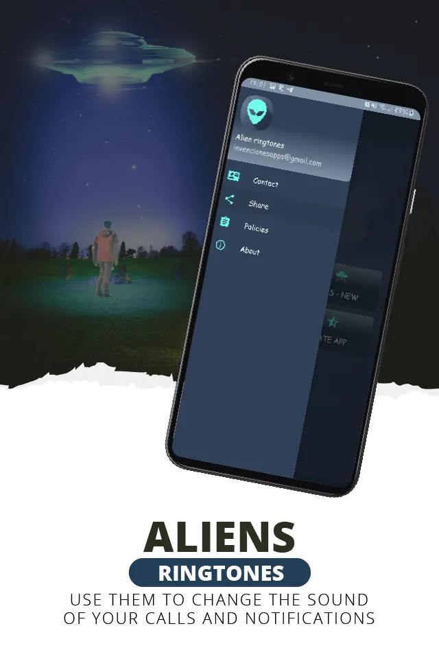 Alien ringtones, alien sounds | Indus Appstore | Screenshot