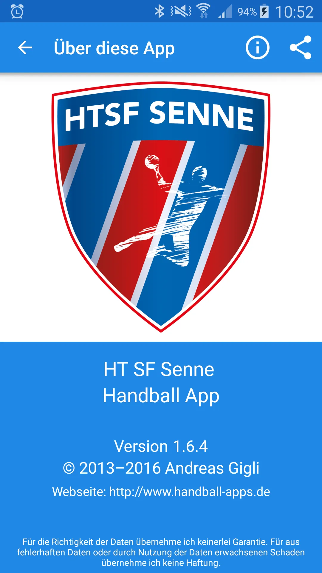 HT Sportfreunde Senne | Indus Appstore | Screenshot