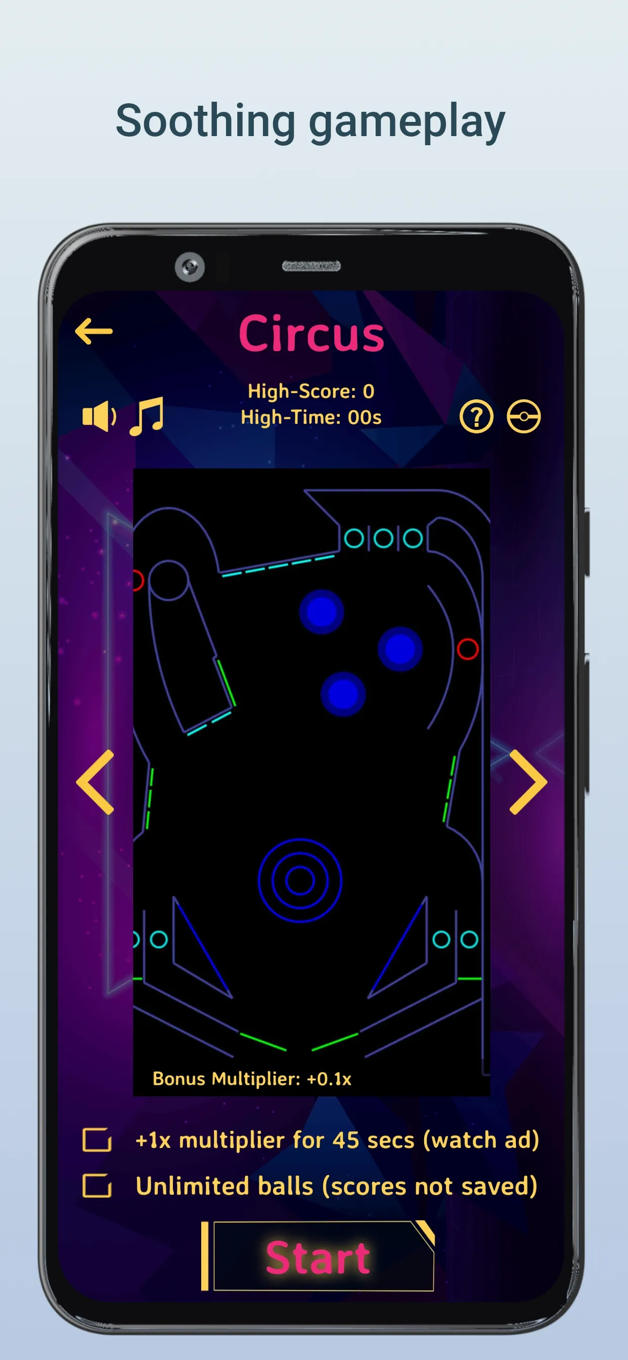 Neon Pinball : Relaxing | Indus Appstore | Screenshot