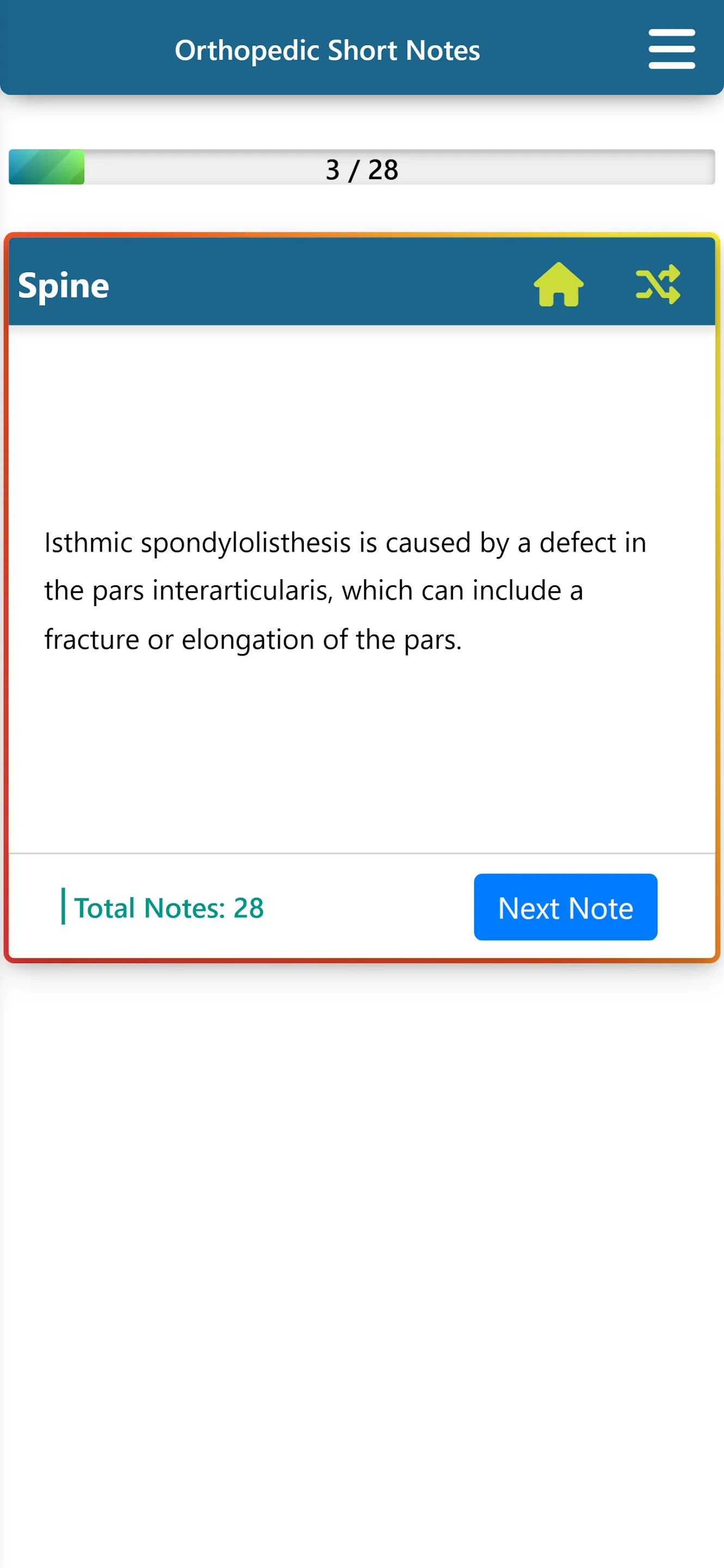 Orthopedic Notes Review | Indus Appstore | Screenshot