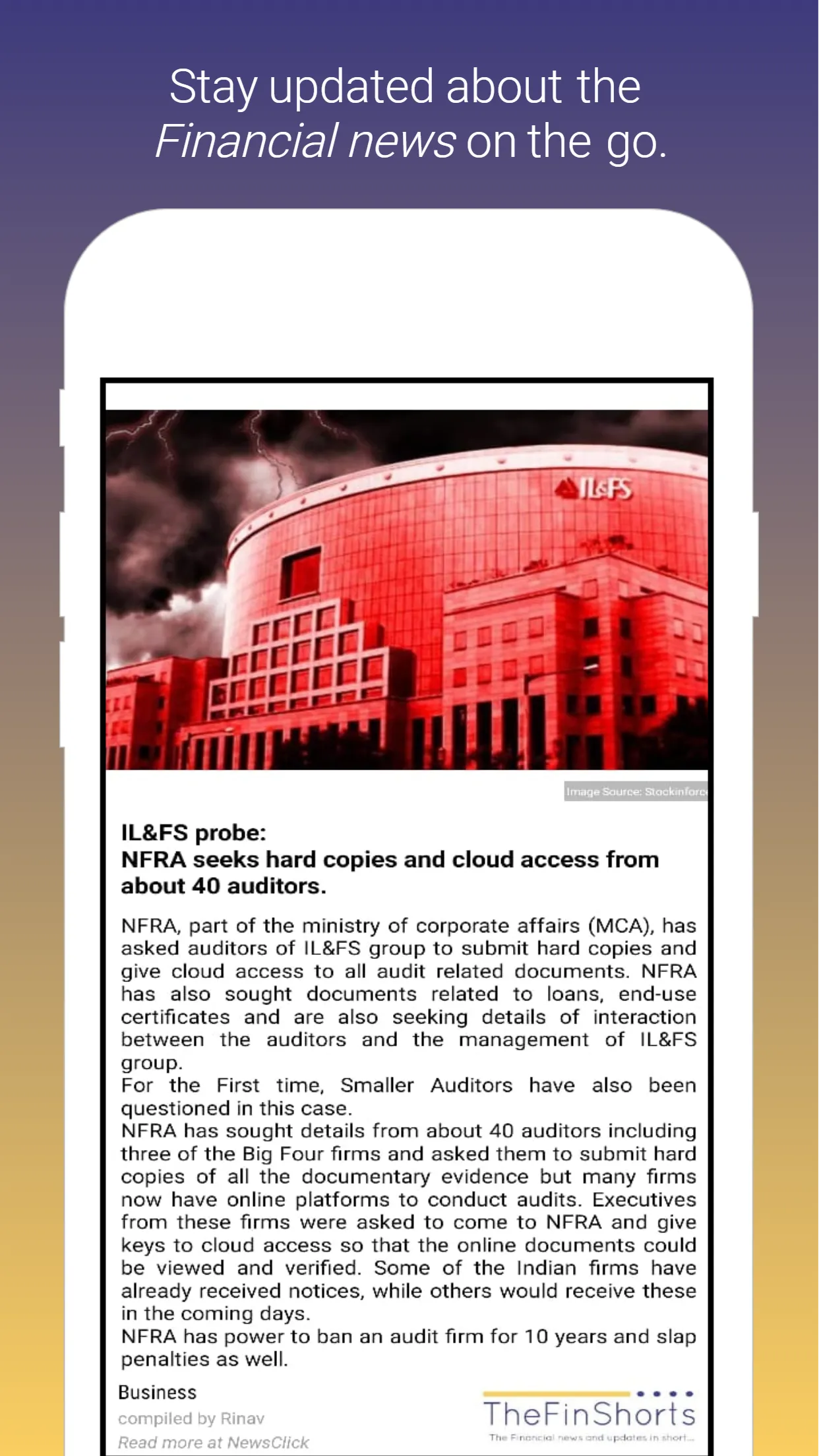 TheFinShorts - Financial News  | Indus Appstore | Screenshot