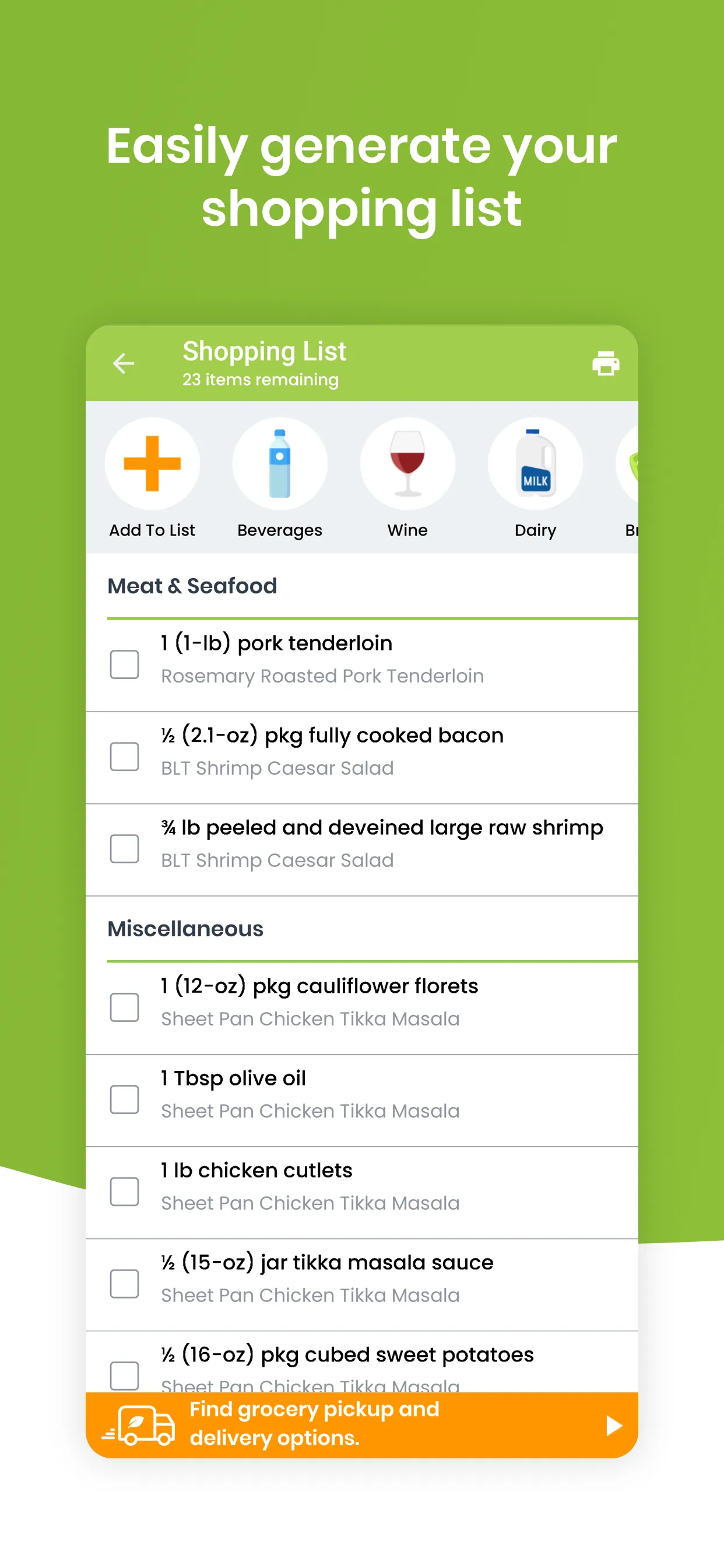 eMeals - Meal Planning Recipes | Indus Appstore | Screenshot
