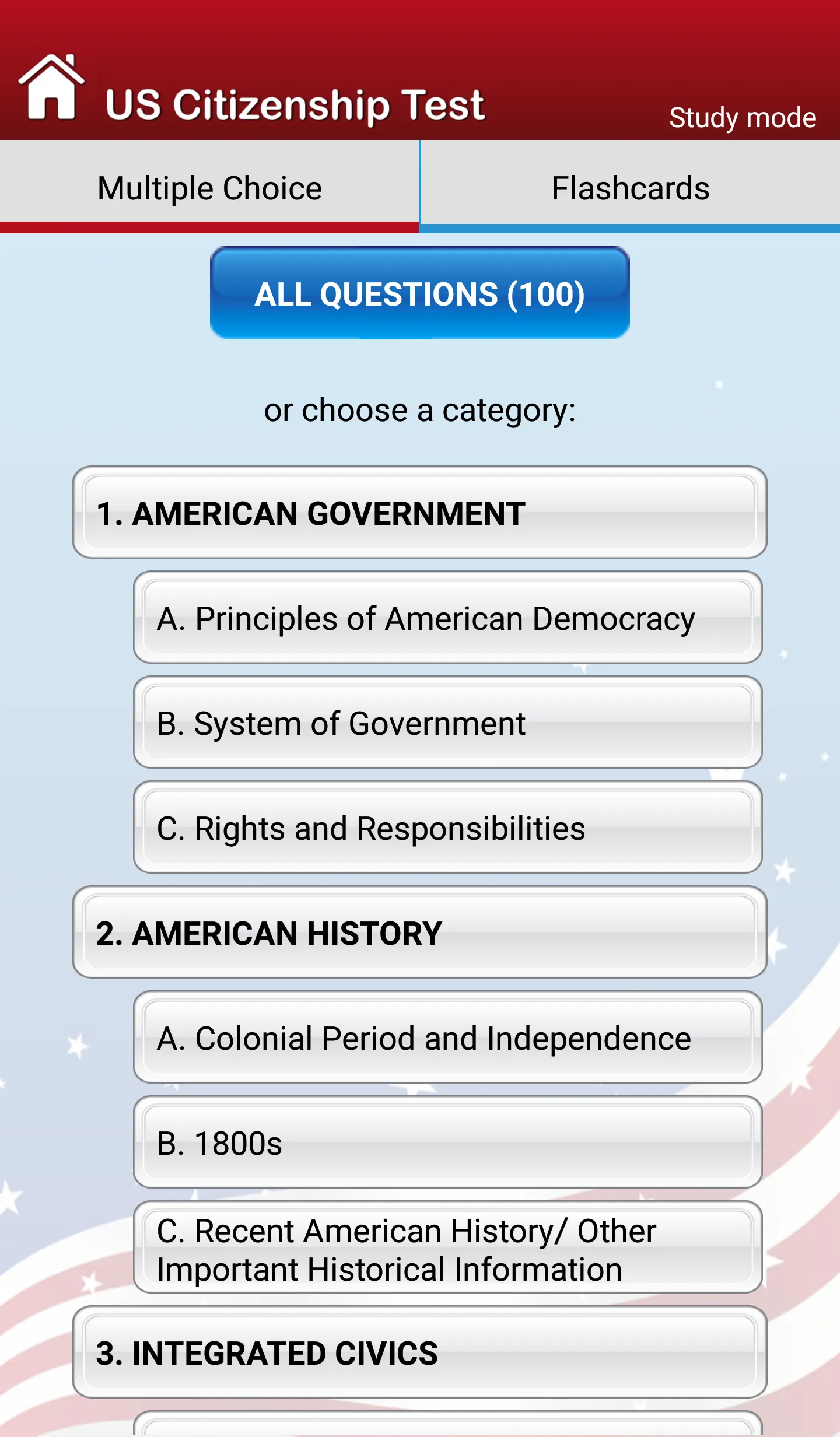 US Citizenship Test 2023 | Indus Appstore | Screenshot