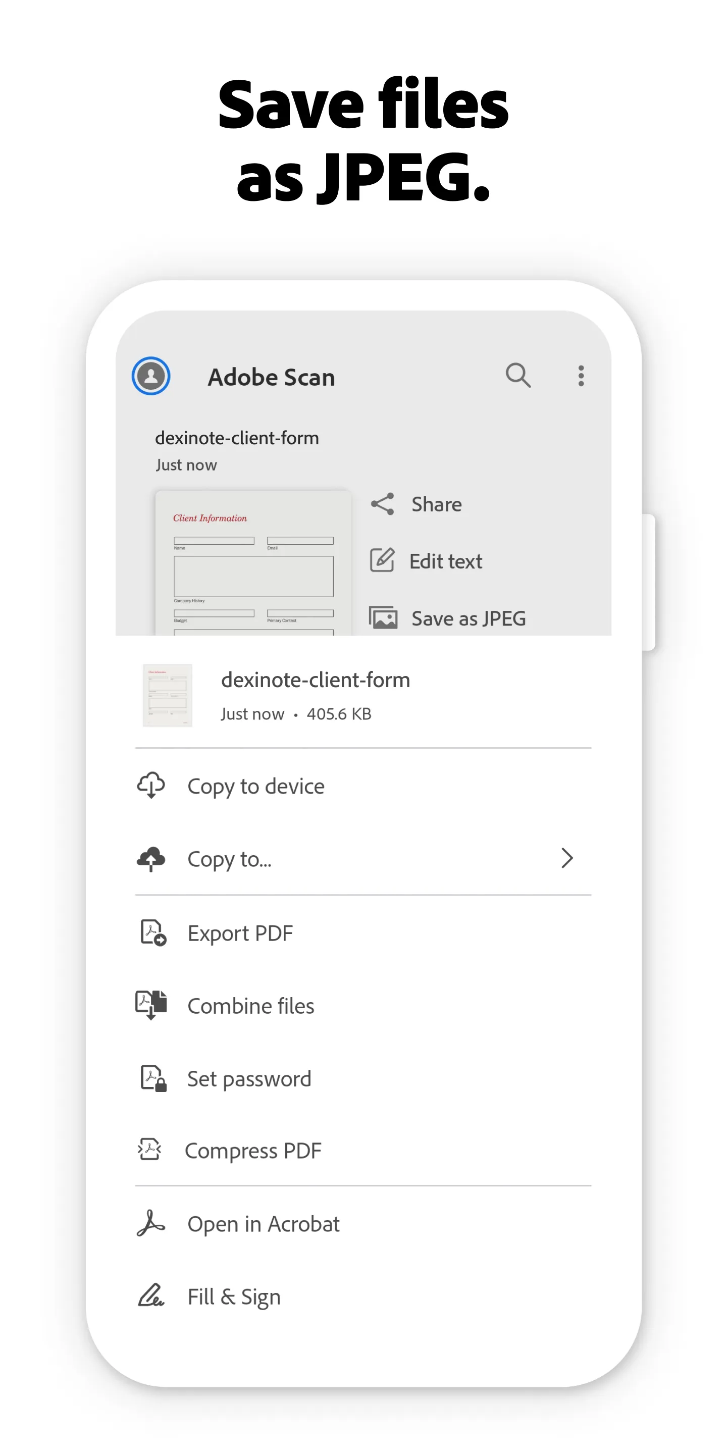 Adobe Scan: PDF Scanner, OCR | Indus Appstore | Screenshot