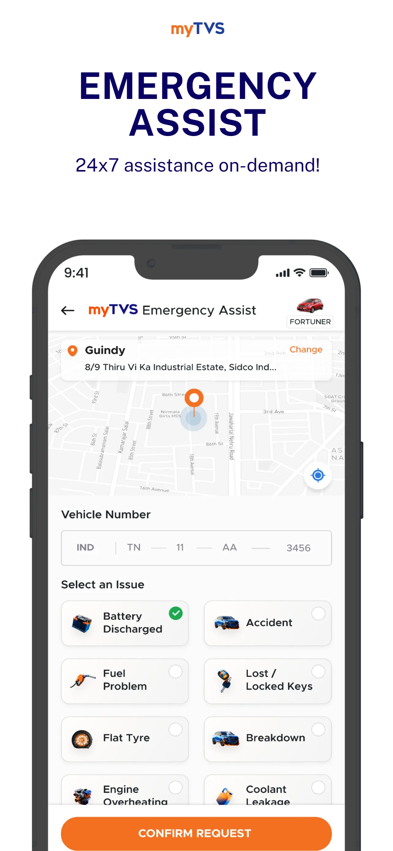 myTVS Car Services & More | Indus Appstore | Screenshot
