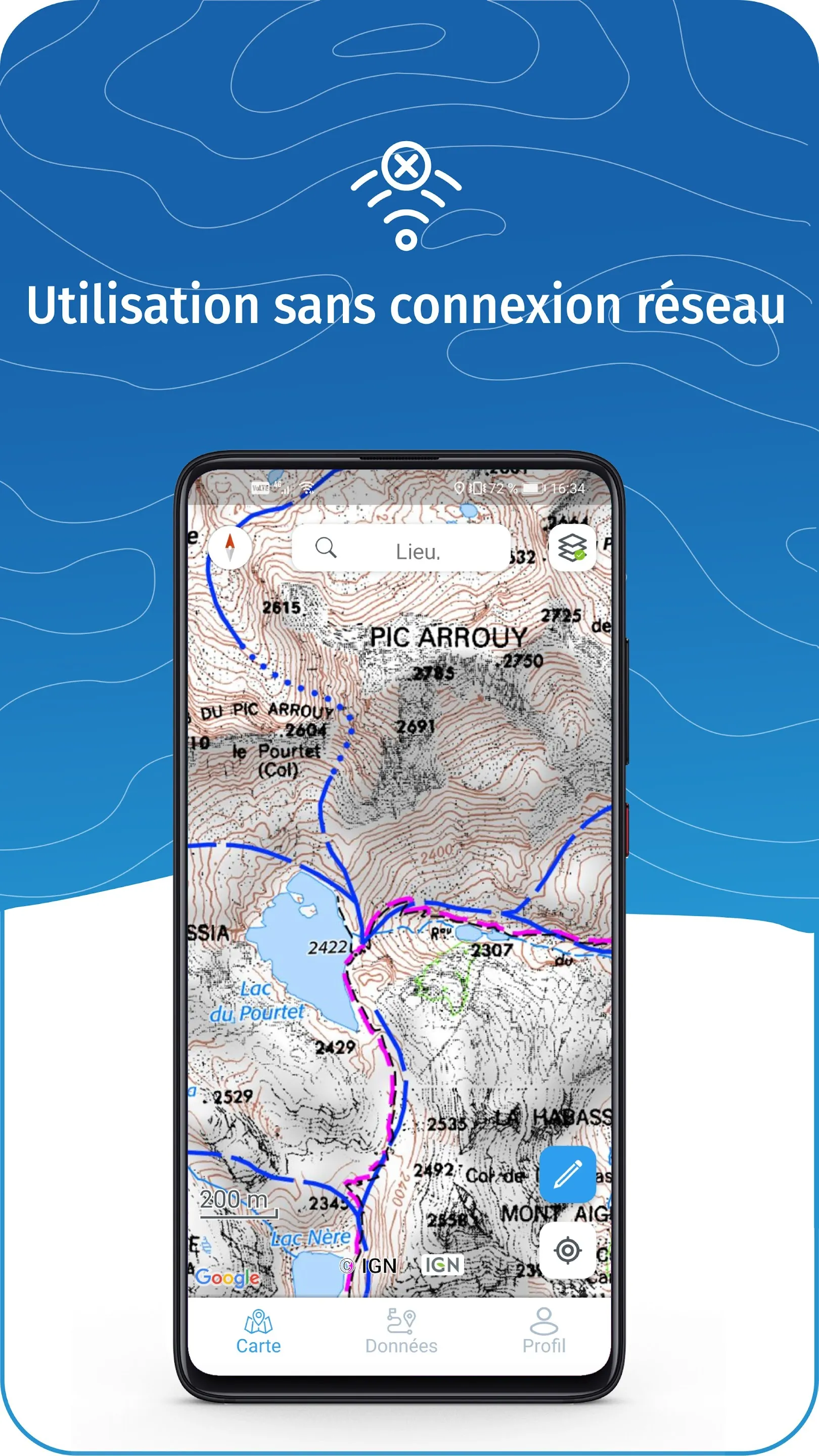 IGNrando' – France hiking maps | Indus Appstore | Screenshot