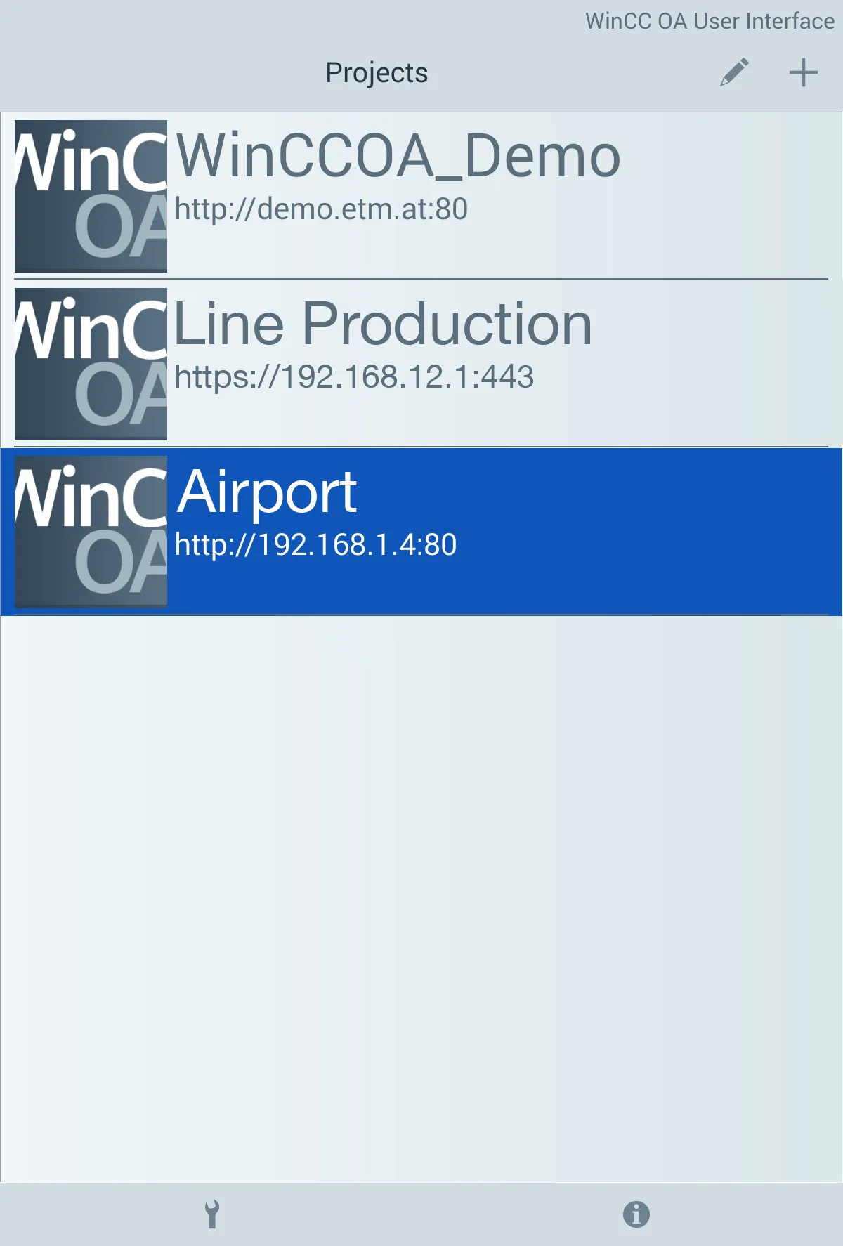 SIMATIC WinCC OA UI | Indus Appstore | Screenshot